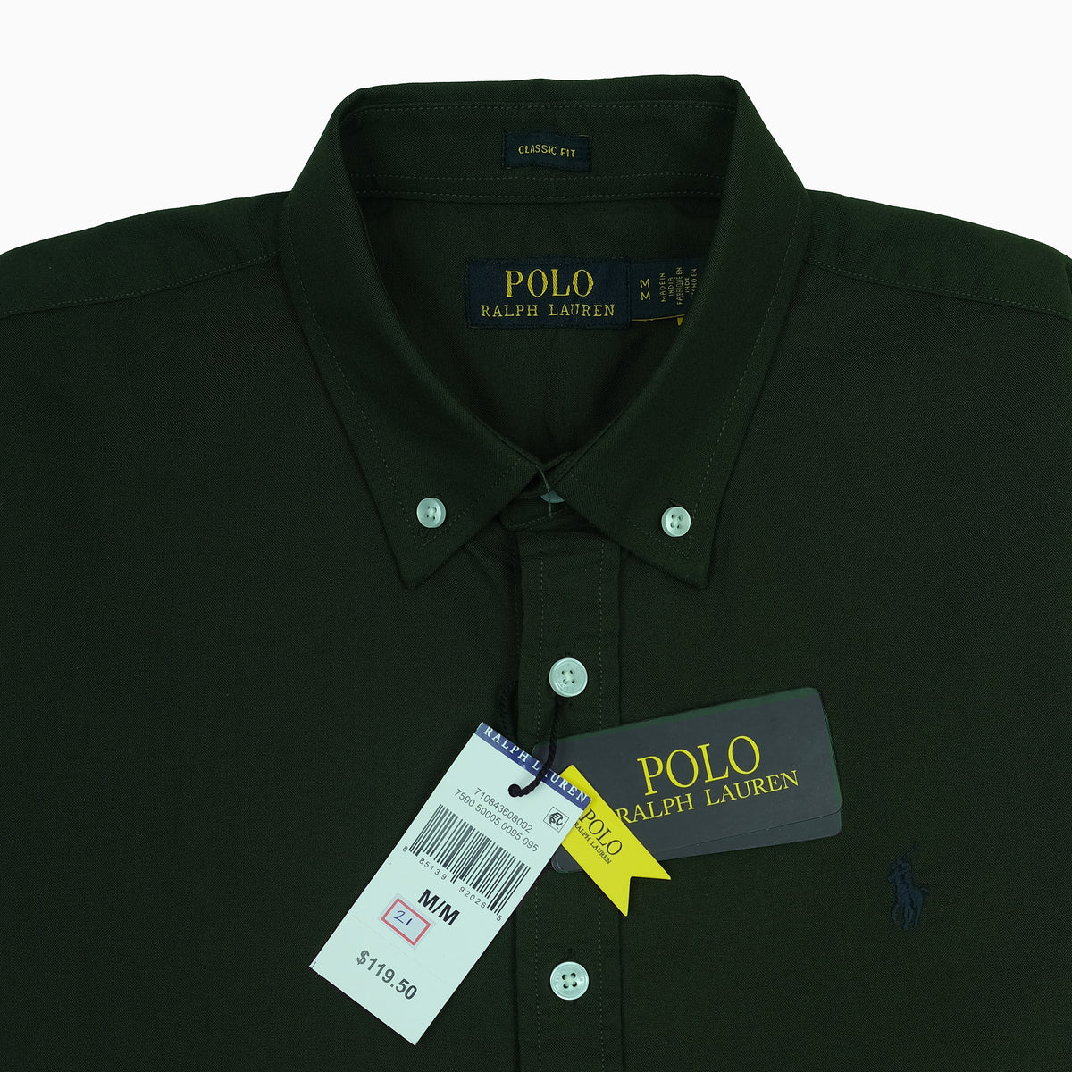 Polo Ralph Lauren Classic Fit Long Sleeve Button-Down Shirt in Dark Green