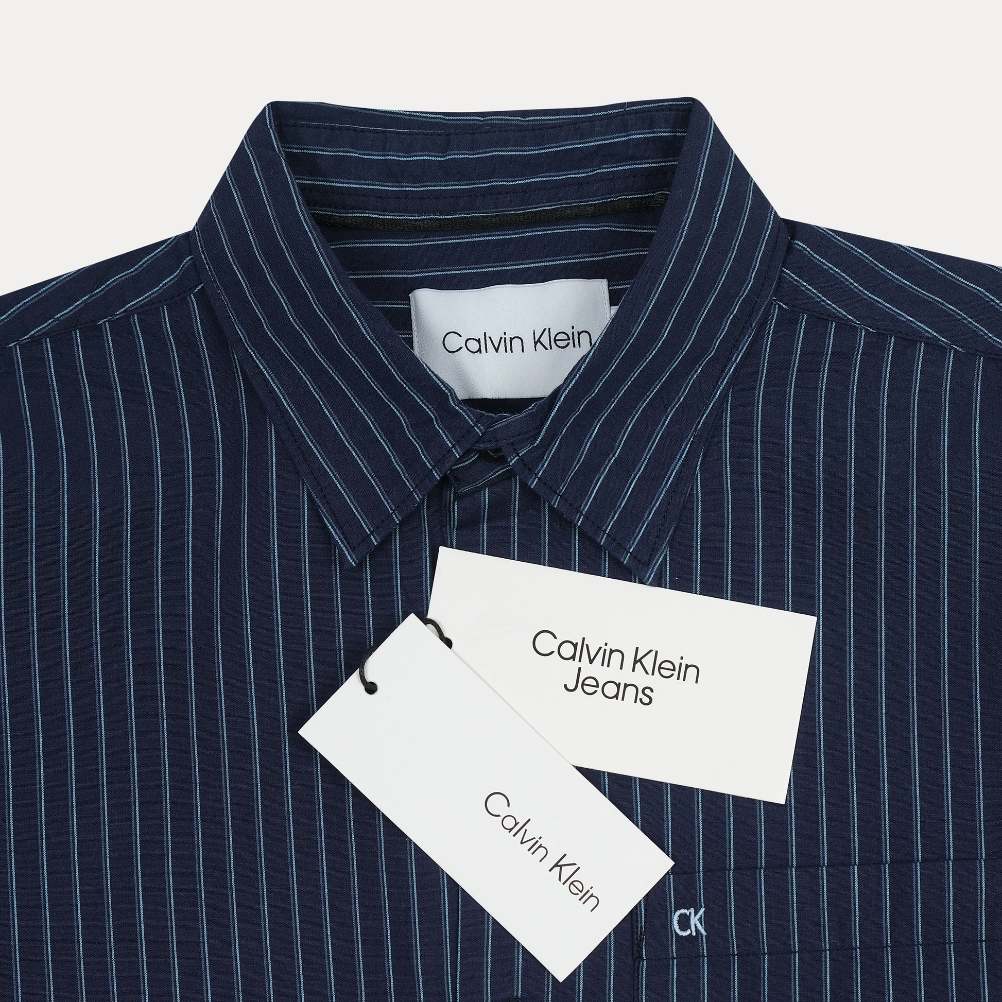 Calvin Klein Striped Elegance Shirt in Midnight Blue