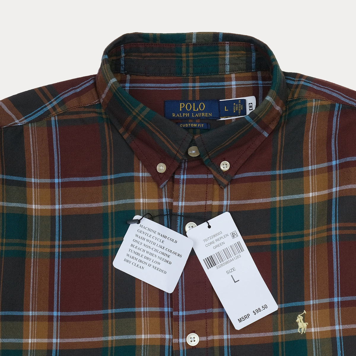Polo Ralph Lauren Custom Fit Plaid Button-Up Shirt