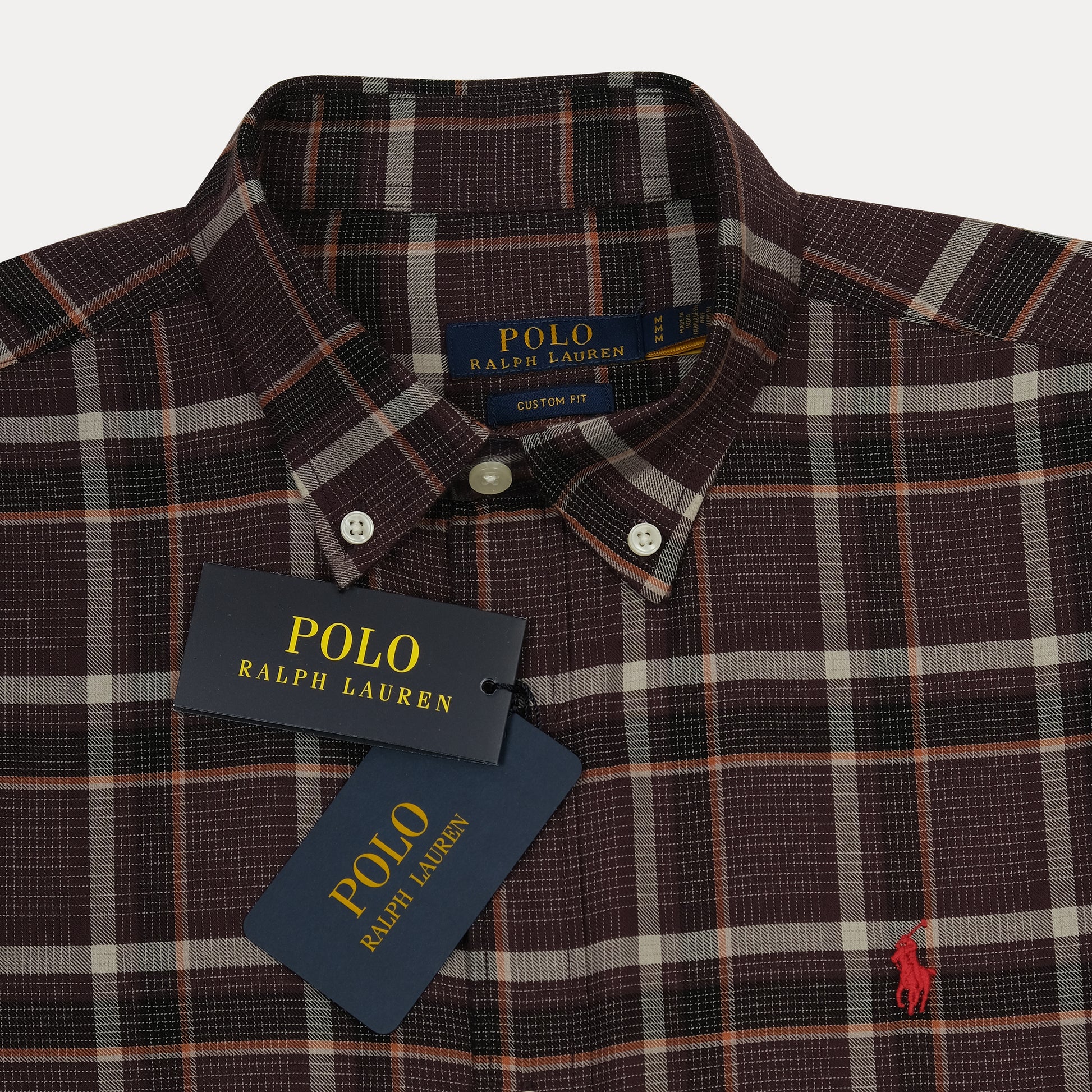 Polo Ralph Lauren Custom Fit Plaid Shirt in Rich Merlot