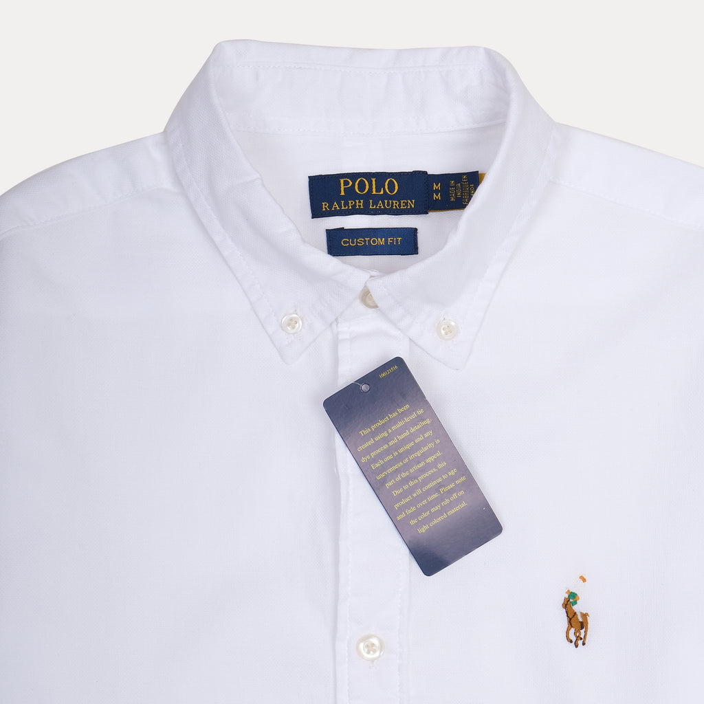 Polo Ralph Lauren Crisp Cotton Button-Up Shirt in Pure Snow
