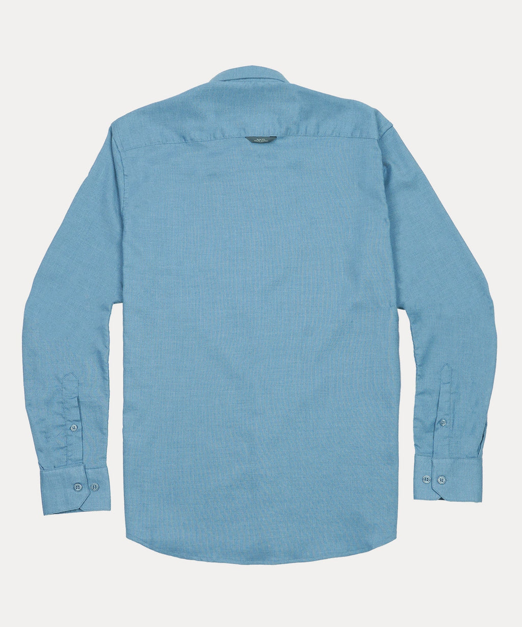 A|X Tranquil Azure Tailored Fit Long Sleeve Chambray Shirt
