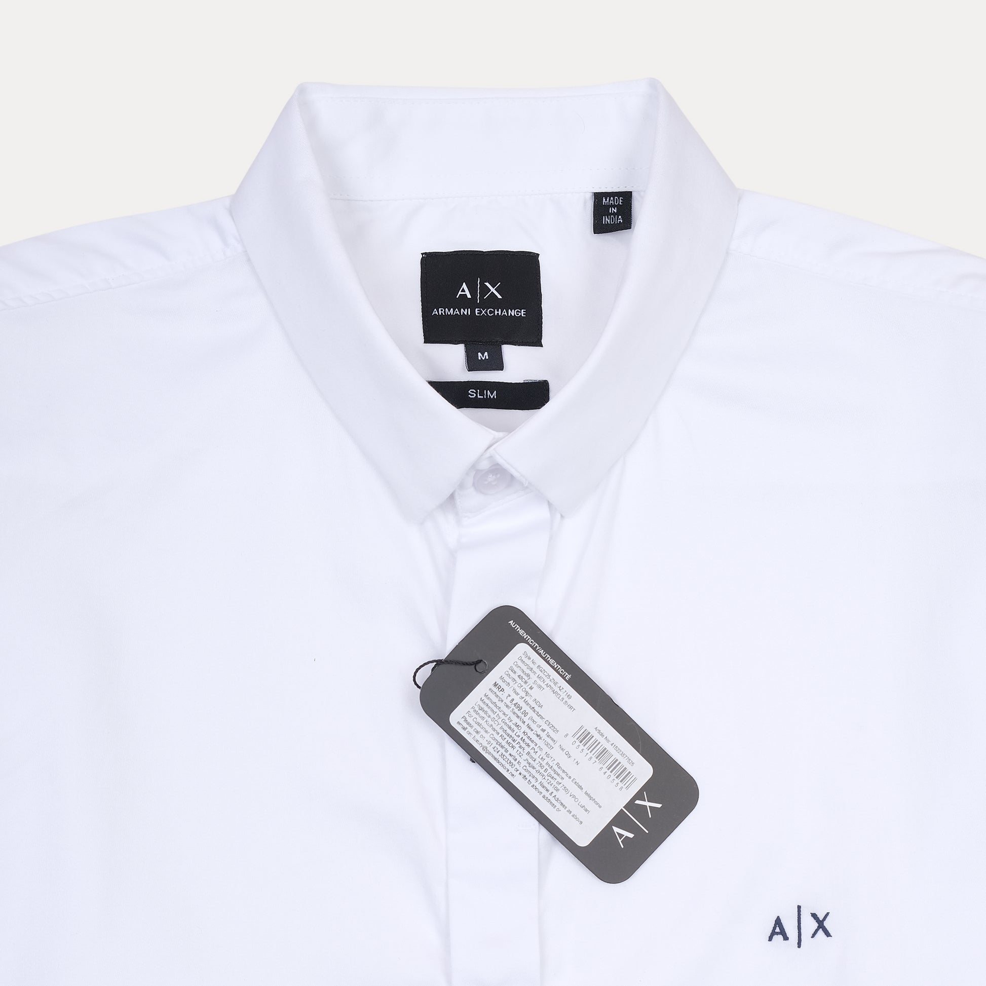 Armani Exchange Slim Fit White Dress Shirt