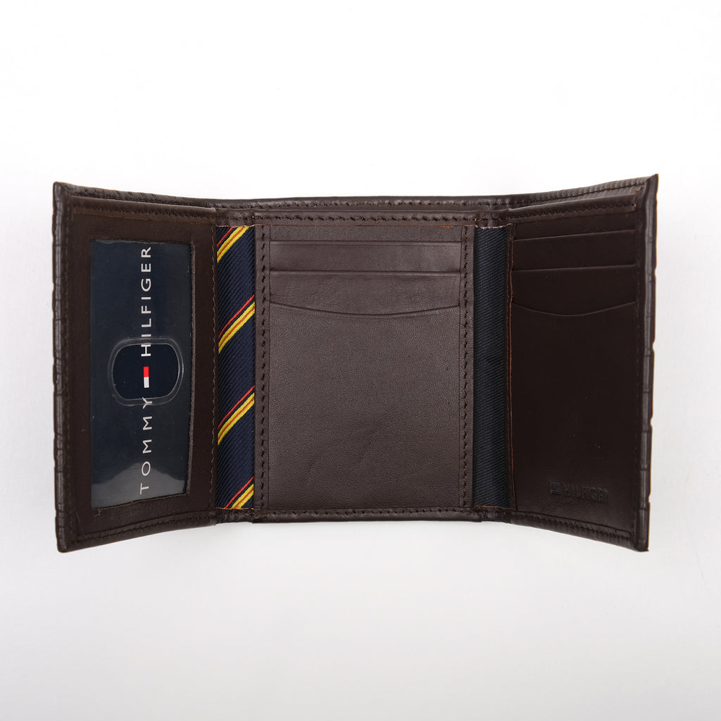 TOMMY HILFIGER Elegant Espresso Leather Wallet