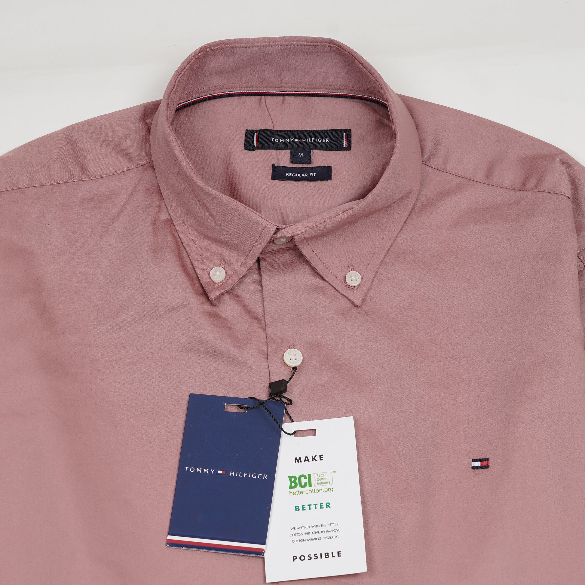 Tommy Hilfiger Elegant Mauve Button-Up Shirt
