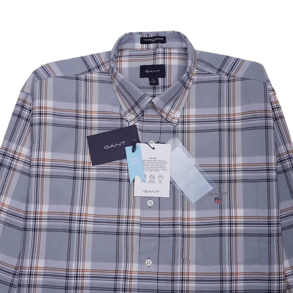 GANT Opulent Cerulean Mist Classic Fit Long Sleeve Shirt