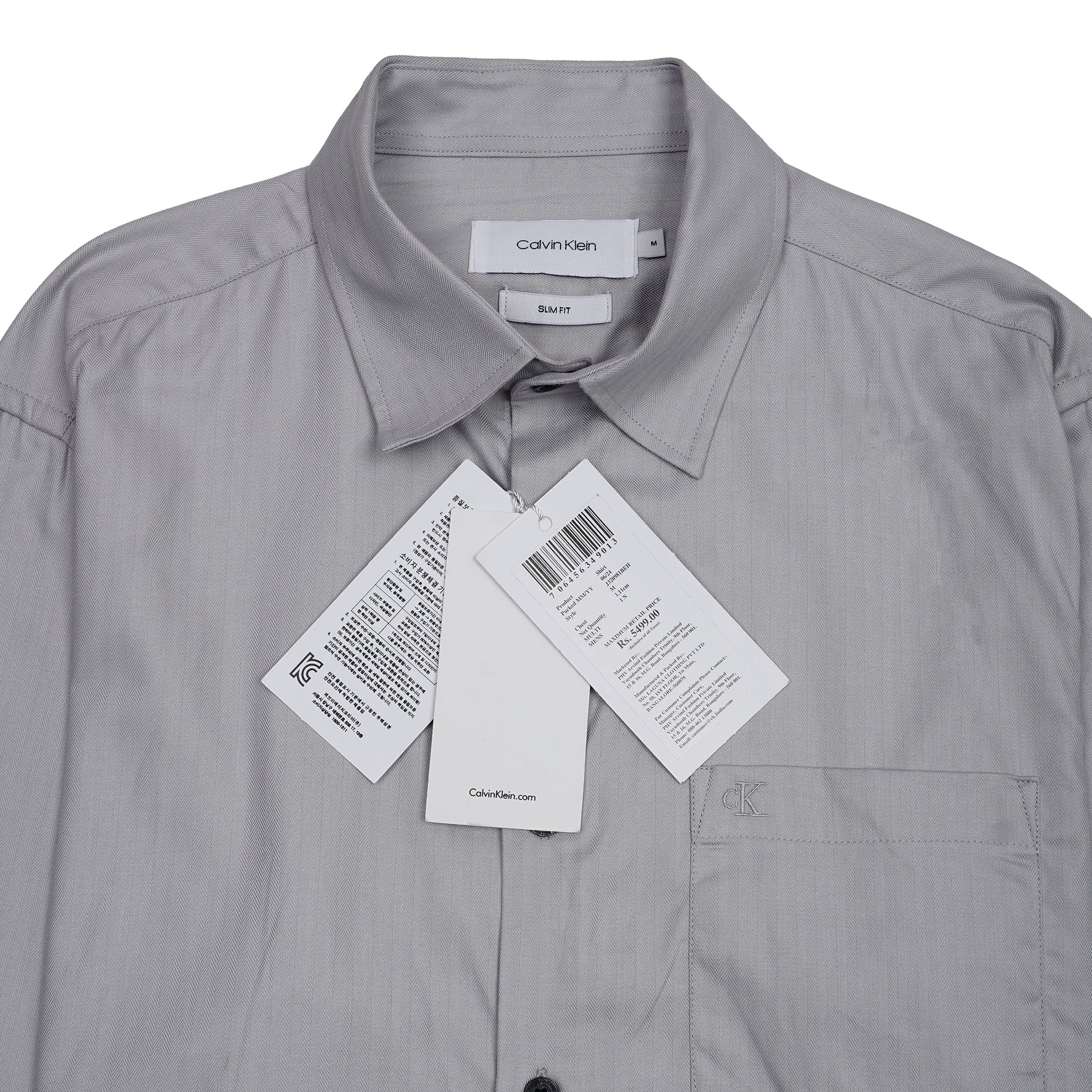 CALVIN KLEIN Astral Mist Tailored Fit Long Sleeve Button-Up Shirt