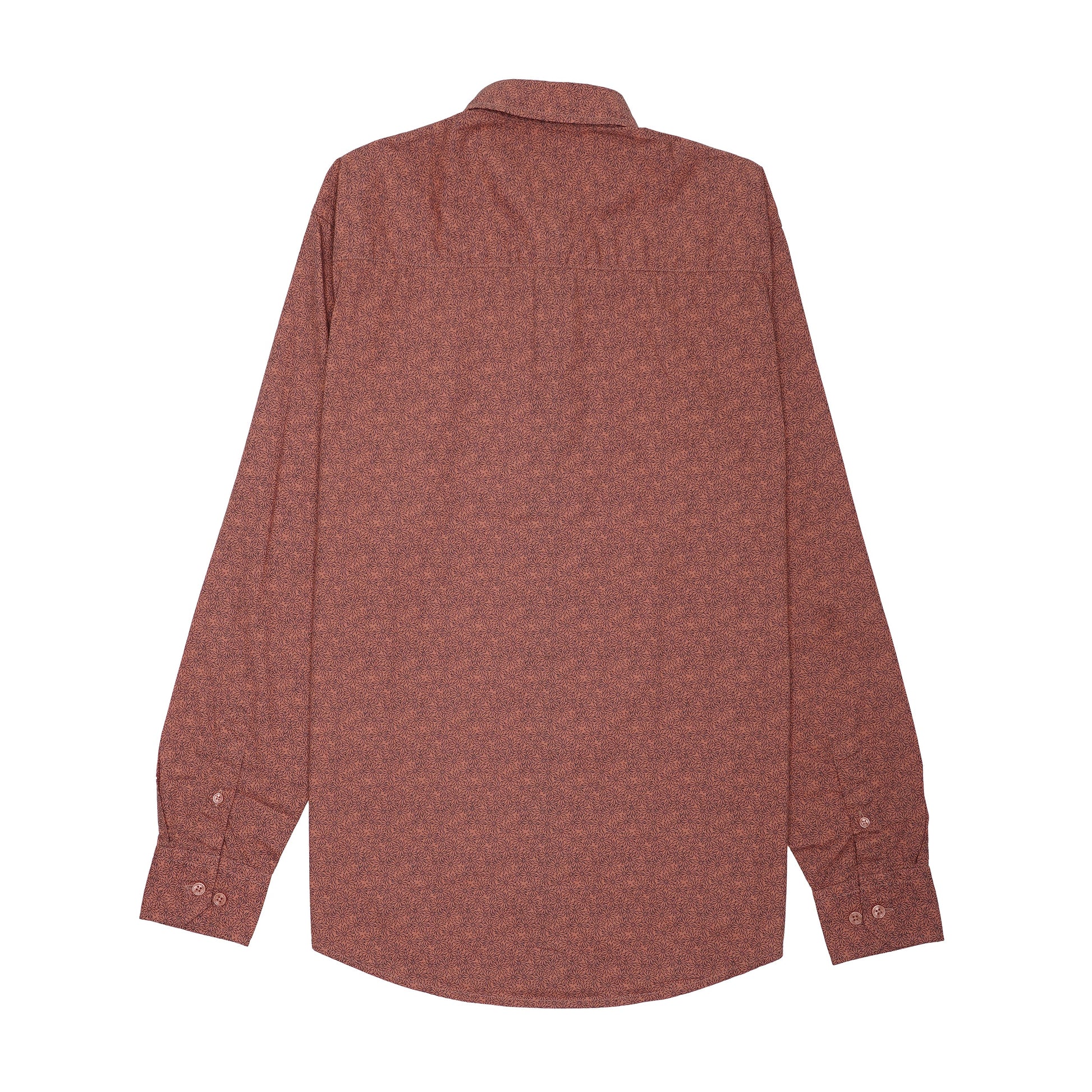 CALVIN KLEIN Nebulous Coral Luxe Fit Long Sleeve Textured Shirt