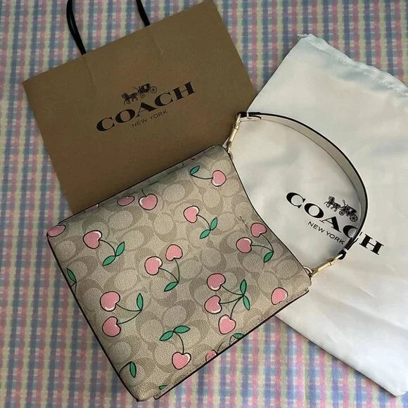 COACH Whispering Blush Elegant Fabric Crossbody Bag