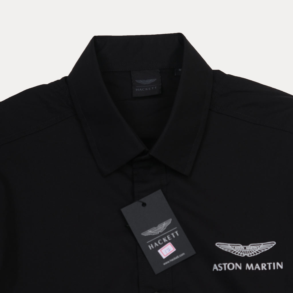 Hackett Aston Martin Luxe Black Button-Up Shirt