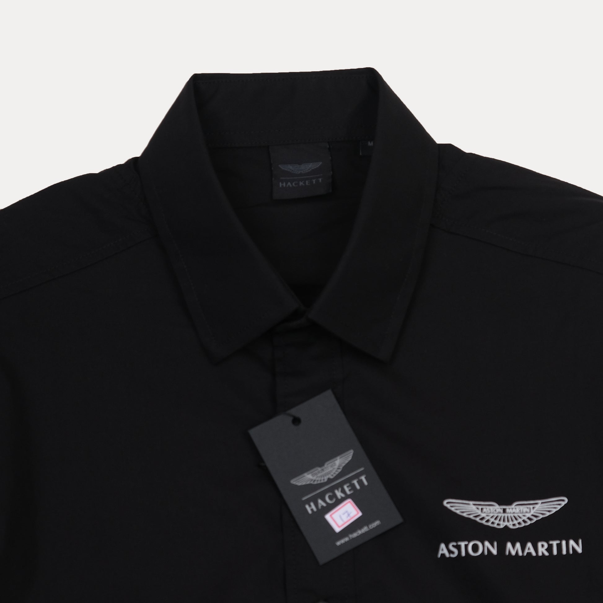 Hackett Aston Martin Luxe Black Button-Up Shirt