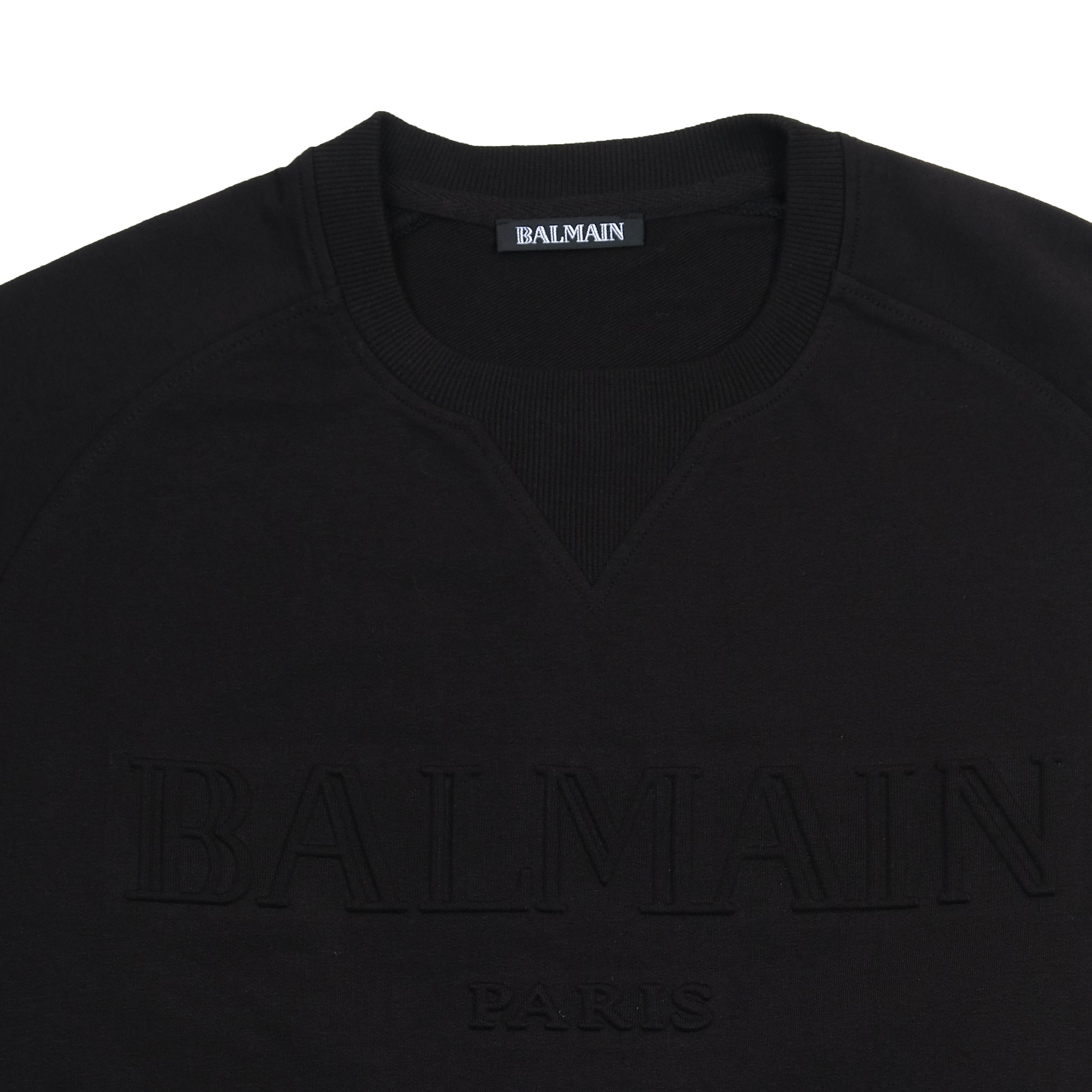 Balmain Luxurious Black Embossed Sweatshirt