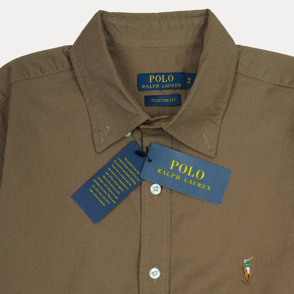 Polo Ralph Lauren Custom Fit Shirt in Earthy Olive Charm