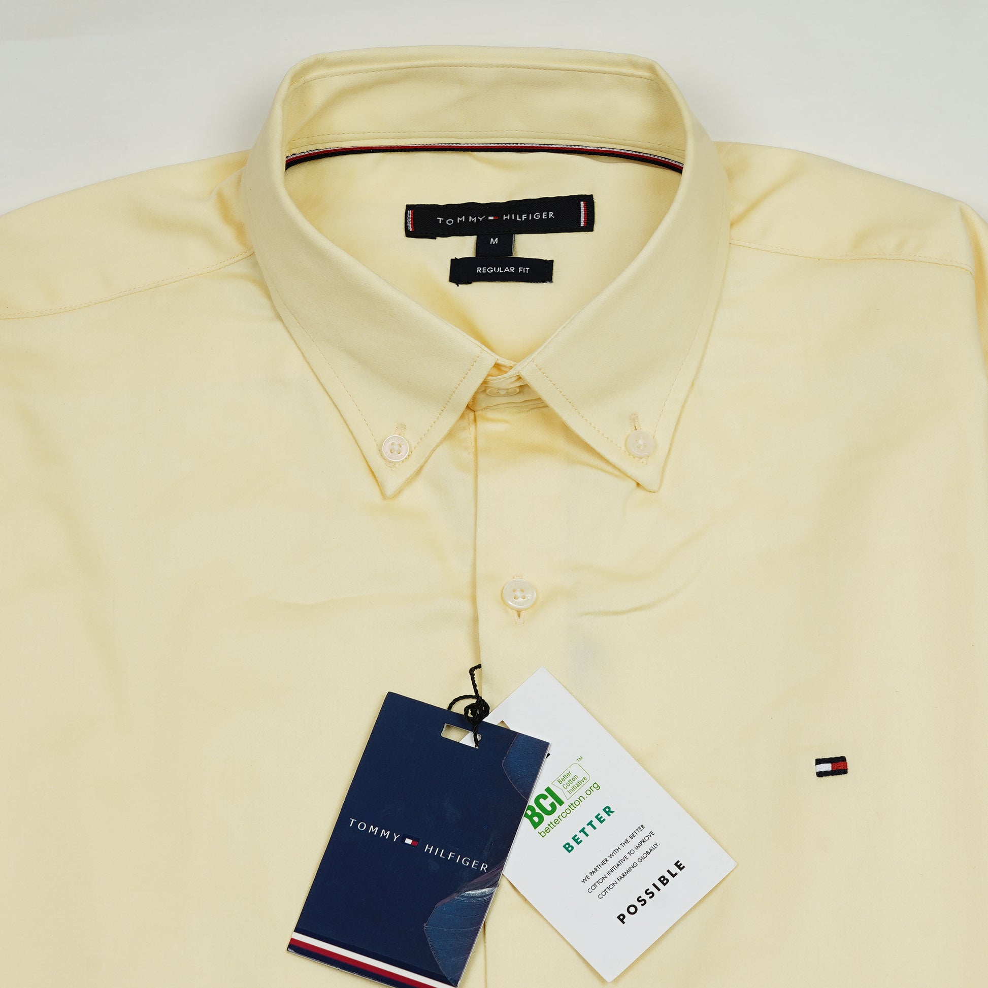Tommy Hilfiger Classic Elegance Button-Up Shirt in Soft Buttercream
