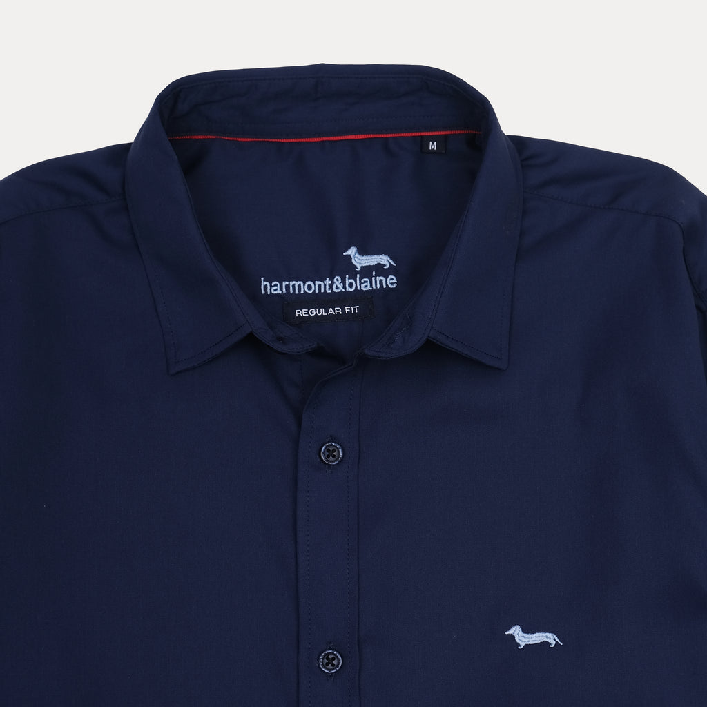harmont&blaine Classic Navy Button-Up Shirt