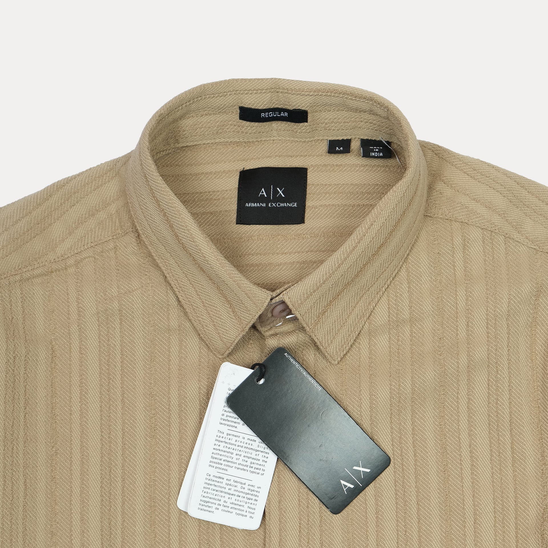 A|X Prismatic Sable Umber Slim Fit Long Sleeve Button-Up Shirt