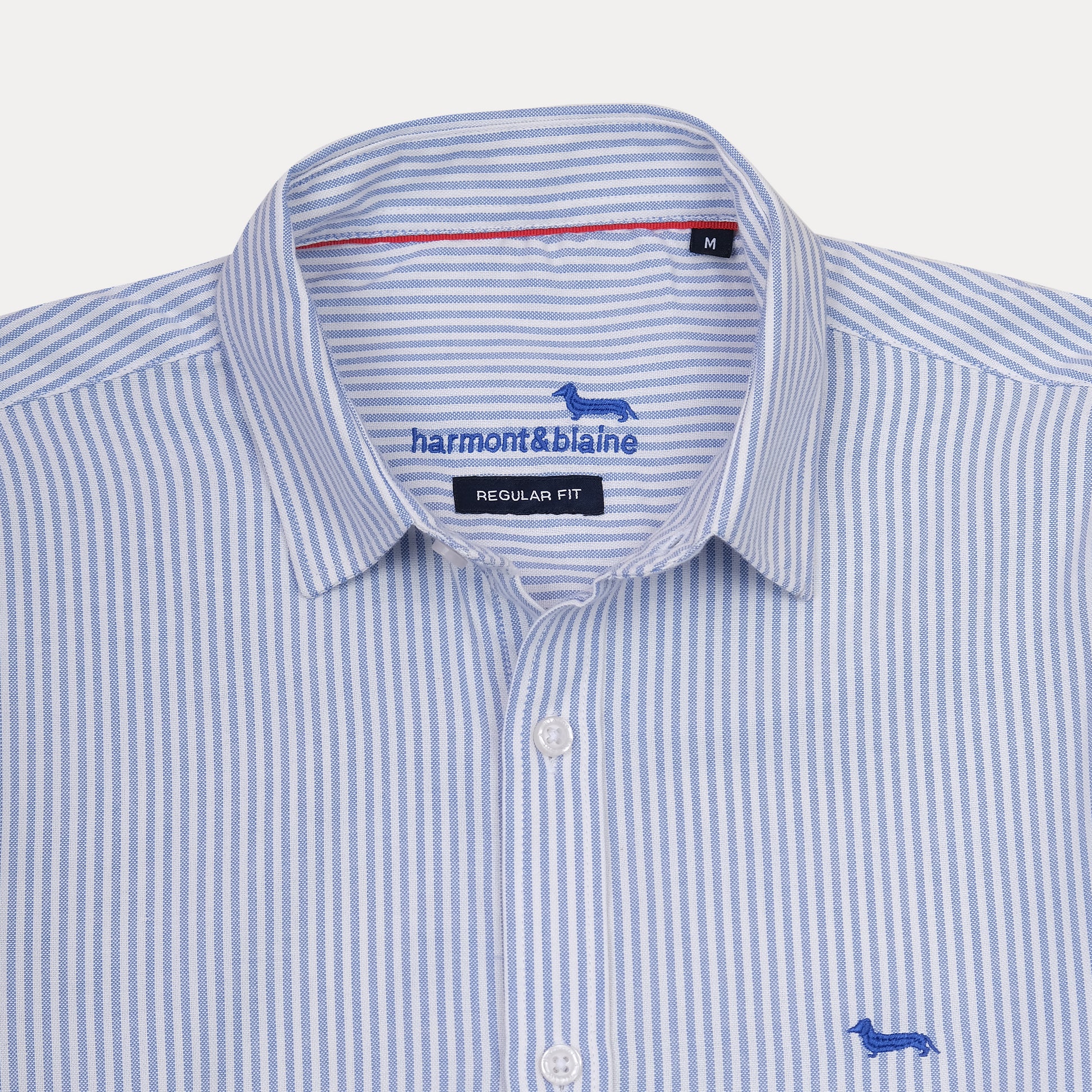 harmont&blaine Striped Elegance Shirt in Sky Blue