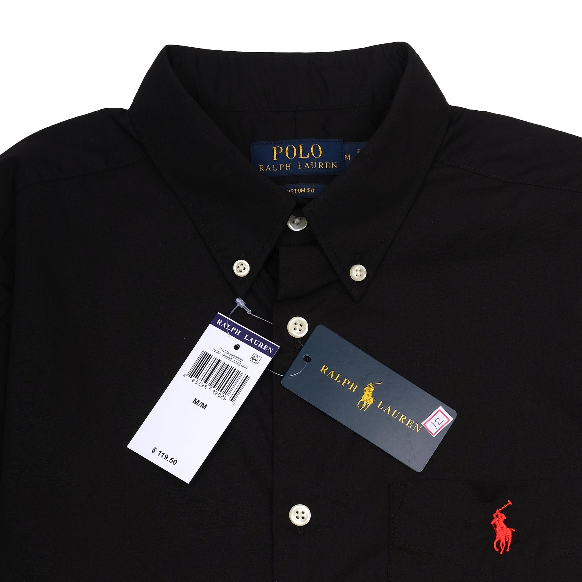 Ralph Lauren Classic Custom Fit Black Striped Shirt