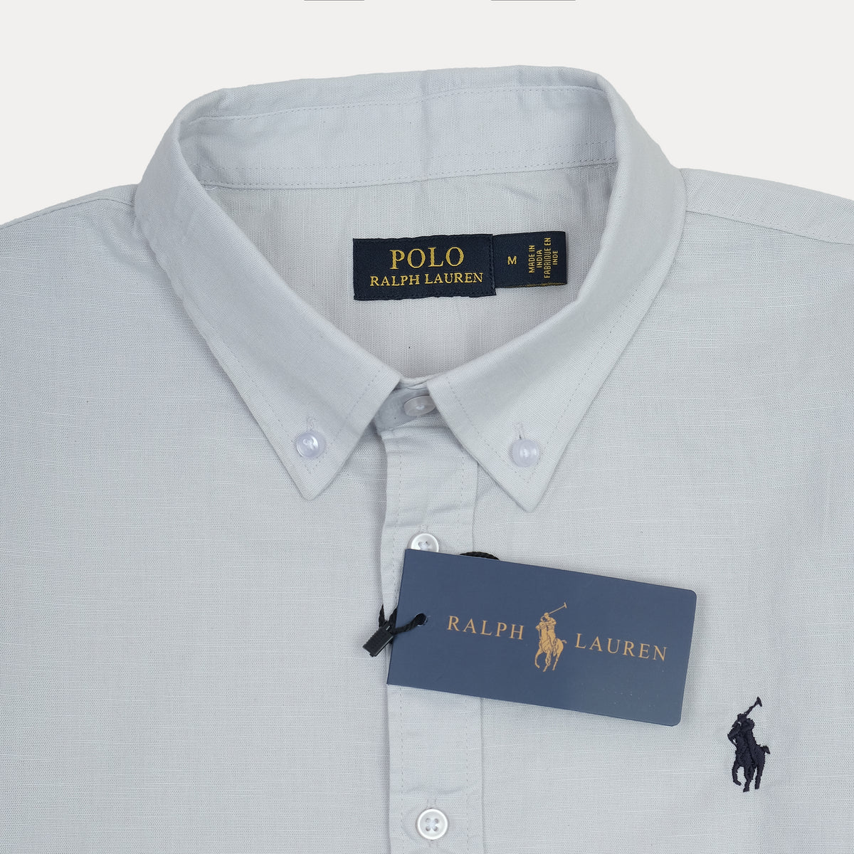 Polo Ralph Lauren SLIM FIT Button-Down Shirt in Light Grey