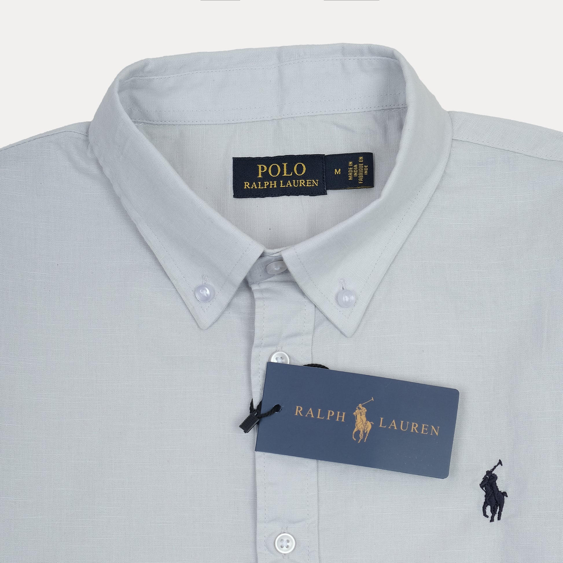 Polo Ralph Lauren SLIM FIT Button-Down Shirt in Light Grey