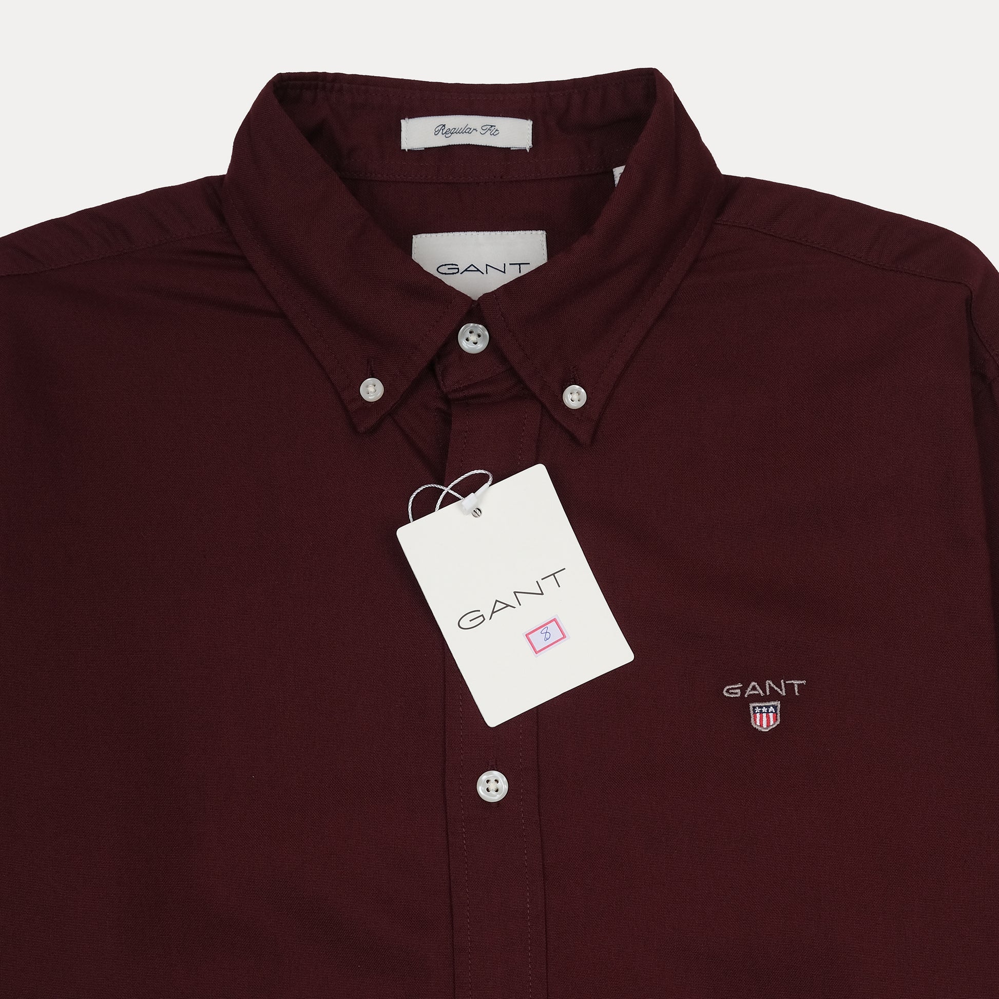GANT Regal Merlot Short-Sleeve Button-Up Shirt