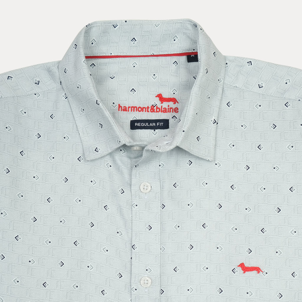Harmont & Blaine Regular Fit Geometric Print Shirt