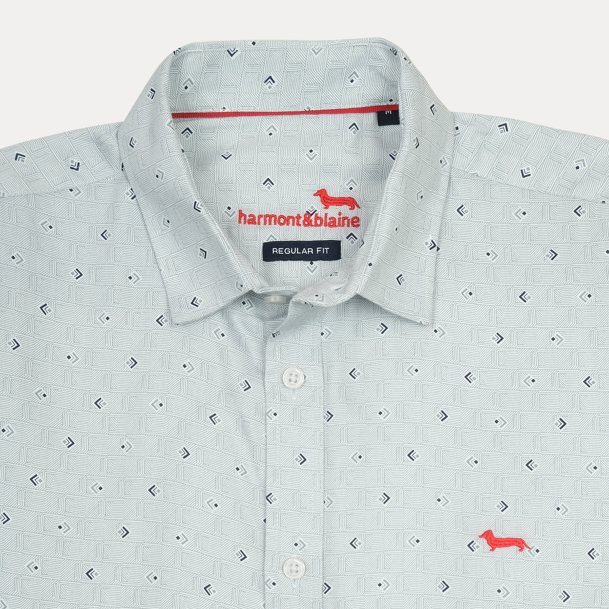 Harmont & Blaine Regular Fit Geometric Print Shirt