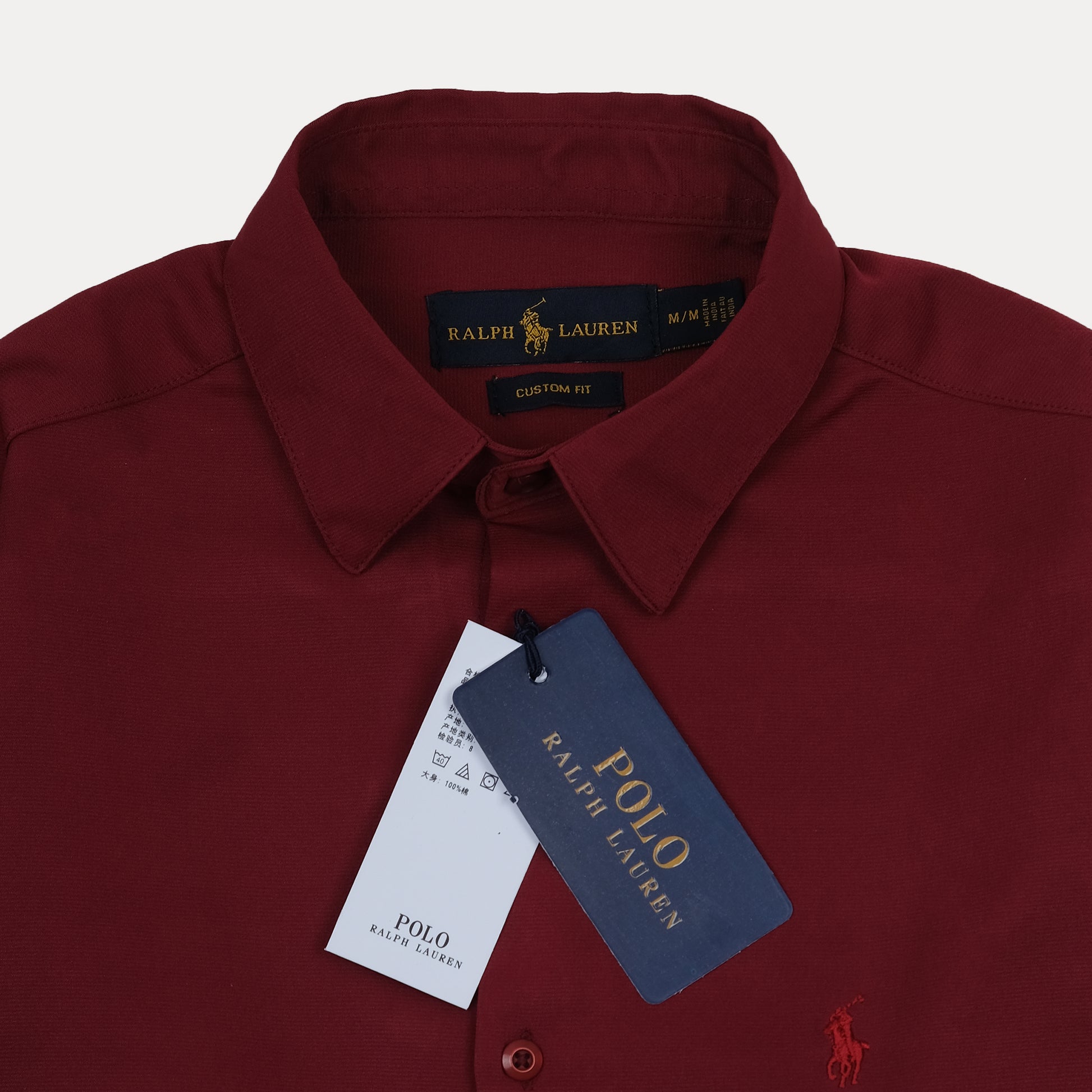 Ralph Lauren Custom Fit Elegant Merlot Long Sleeve Shirt