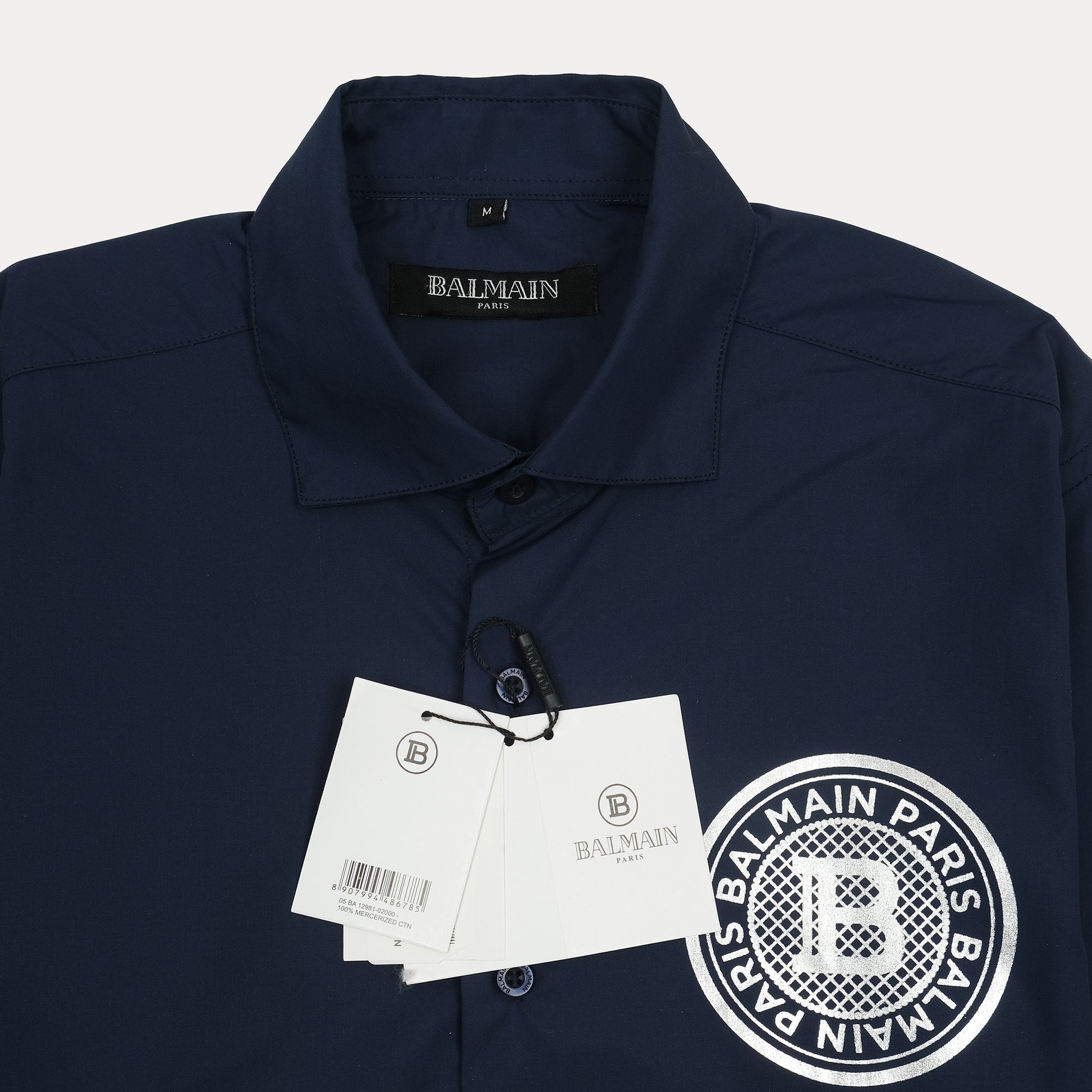 BALMAIN Opulent Azure Classic Fit Long Sleeve Shirt