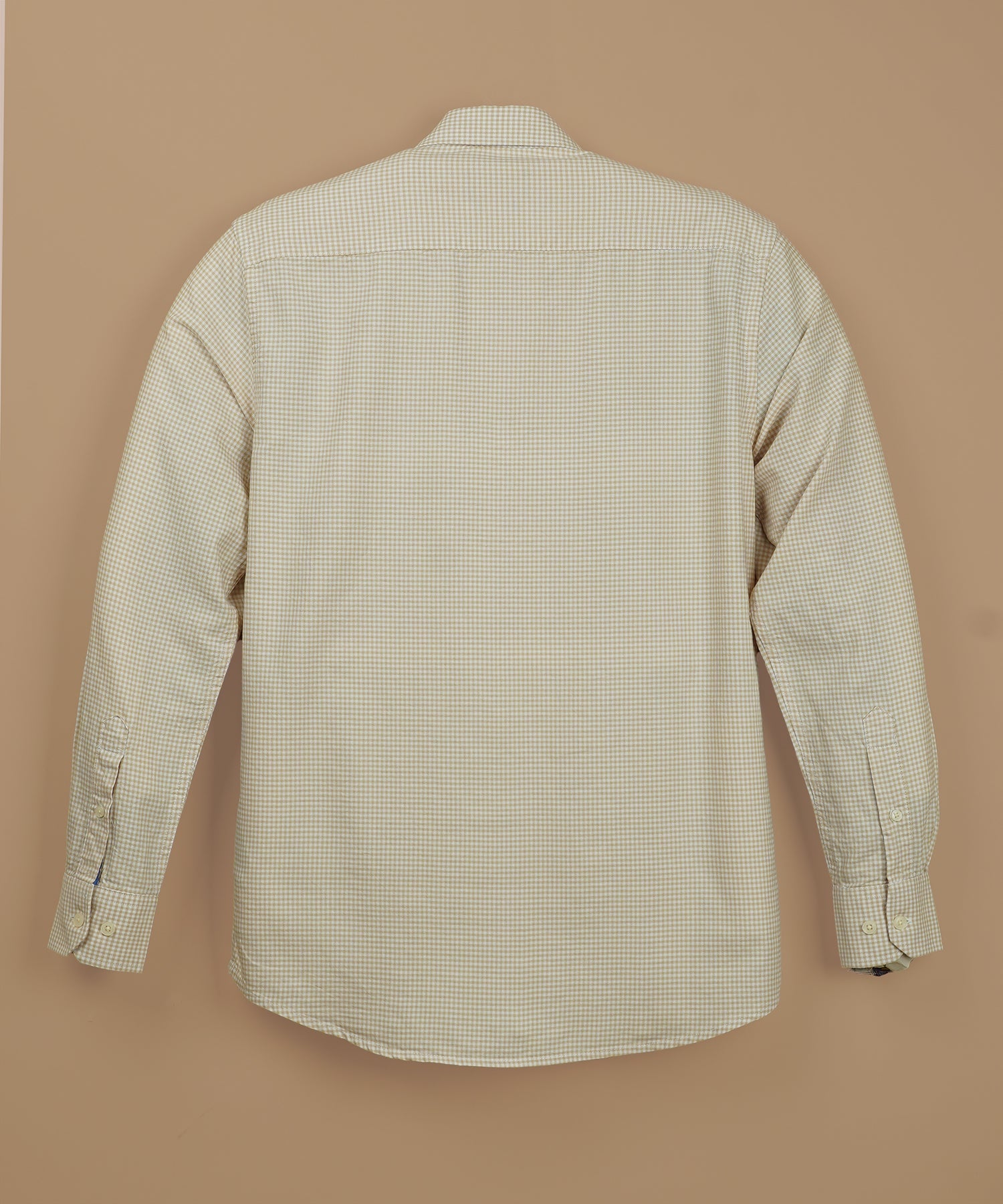 HACKETT Sunlit Almond Tailored Fit Long Sleeve Gingham Shirt