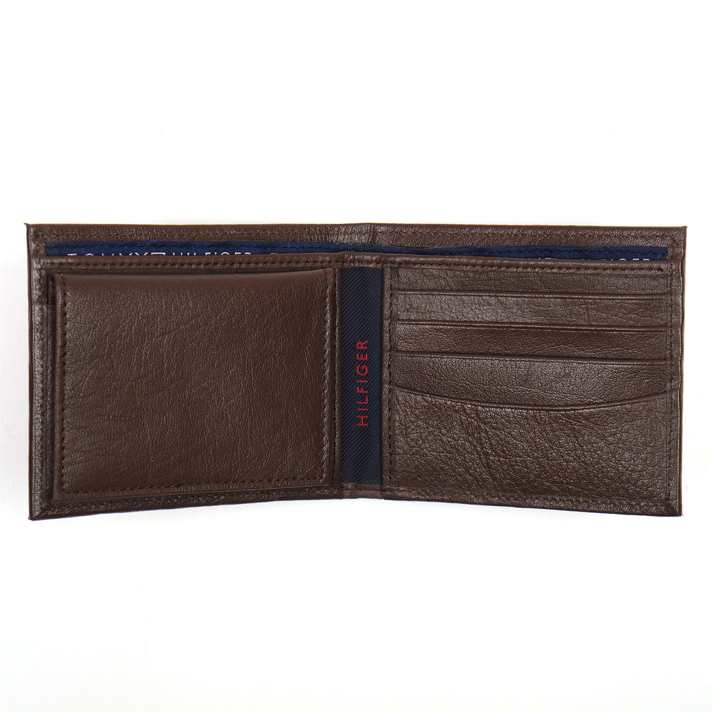 Tommy Hilfiger Luxurious Cocoa Leather Wallet