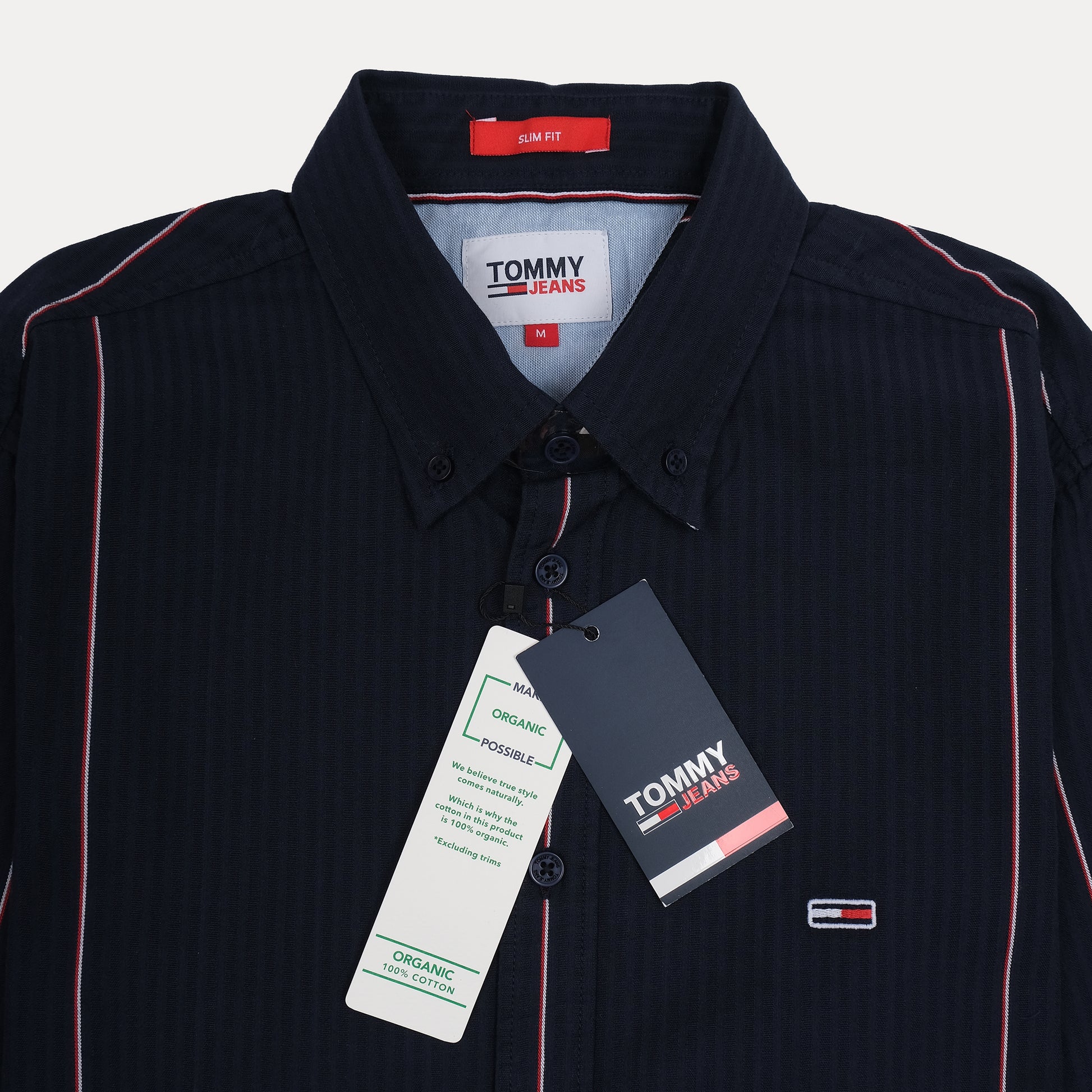 TOMMY JEANS Prismatic Cobalt Echo Slim Fit Long Sleeve Shirt