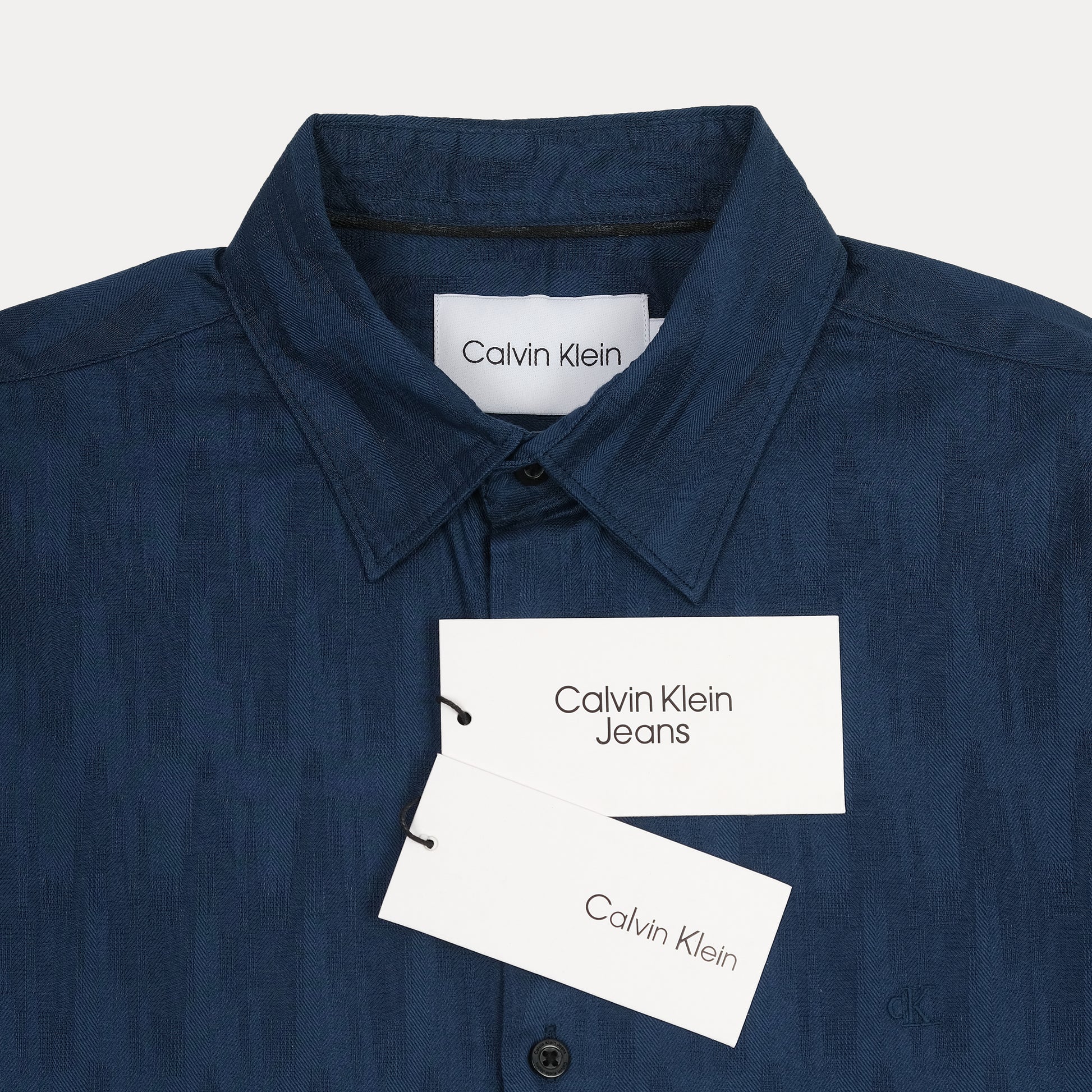 Calvin Klein Elegant Indigo Textured Shirt
