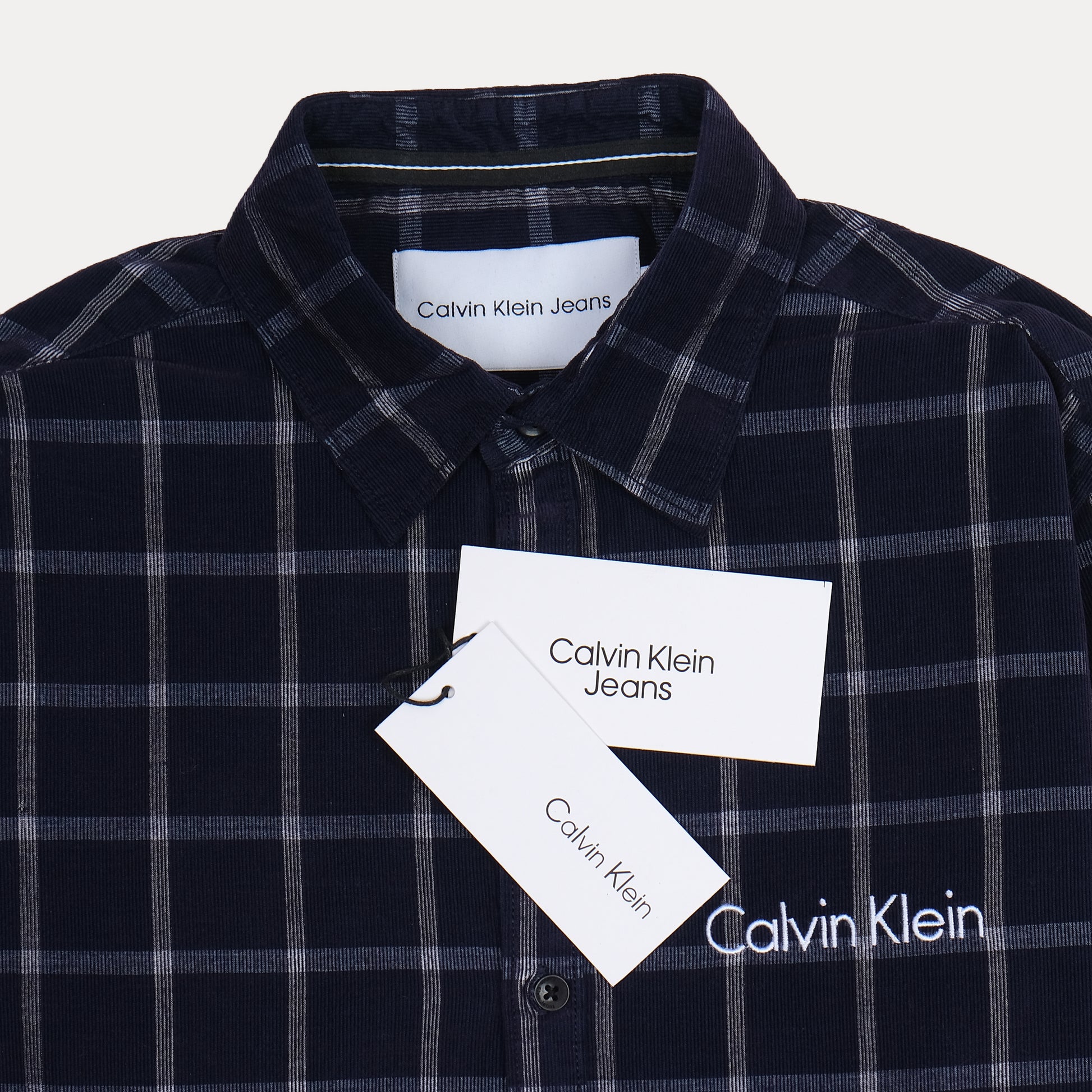 Calvin Klein Cozy Checkered Flannel Shirt in Midnight Plaid