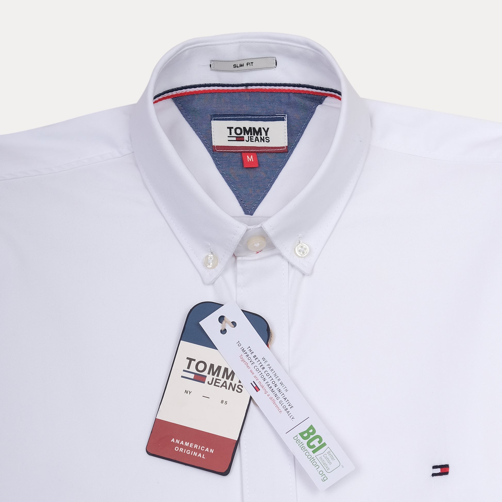 Tommy Jeans Crisp White Slim Fit Shirt