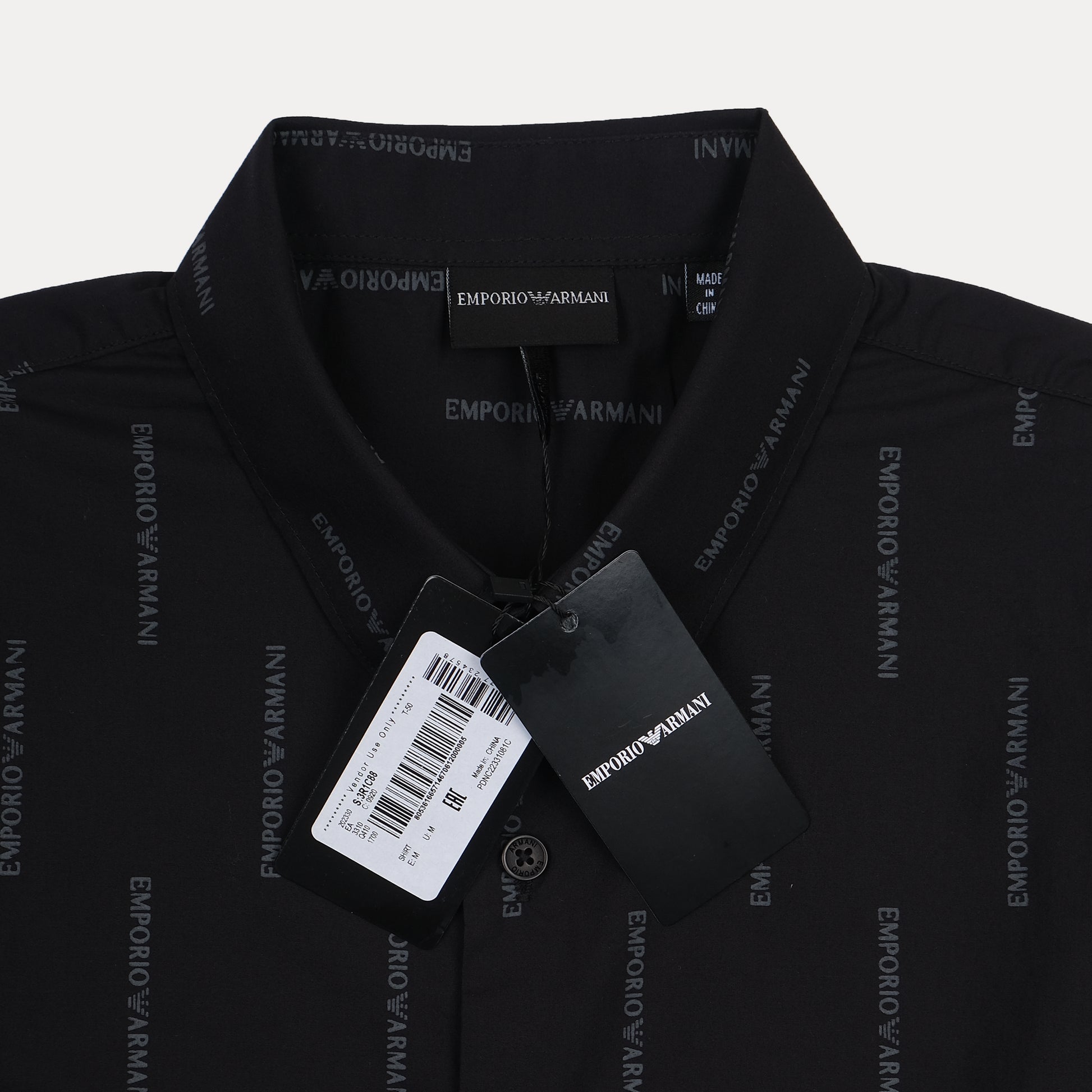 EMPORIO ARMANI Logo Print Long Sleeve Shirt