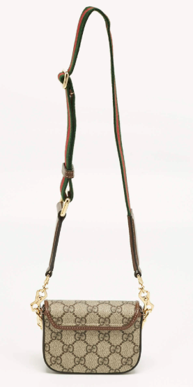 Gucci GG Canvas Mini Crossbody Bag with Web Strap
