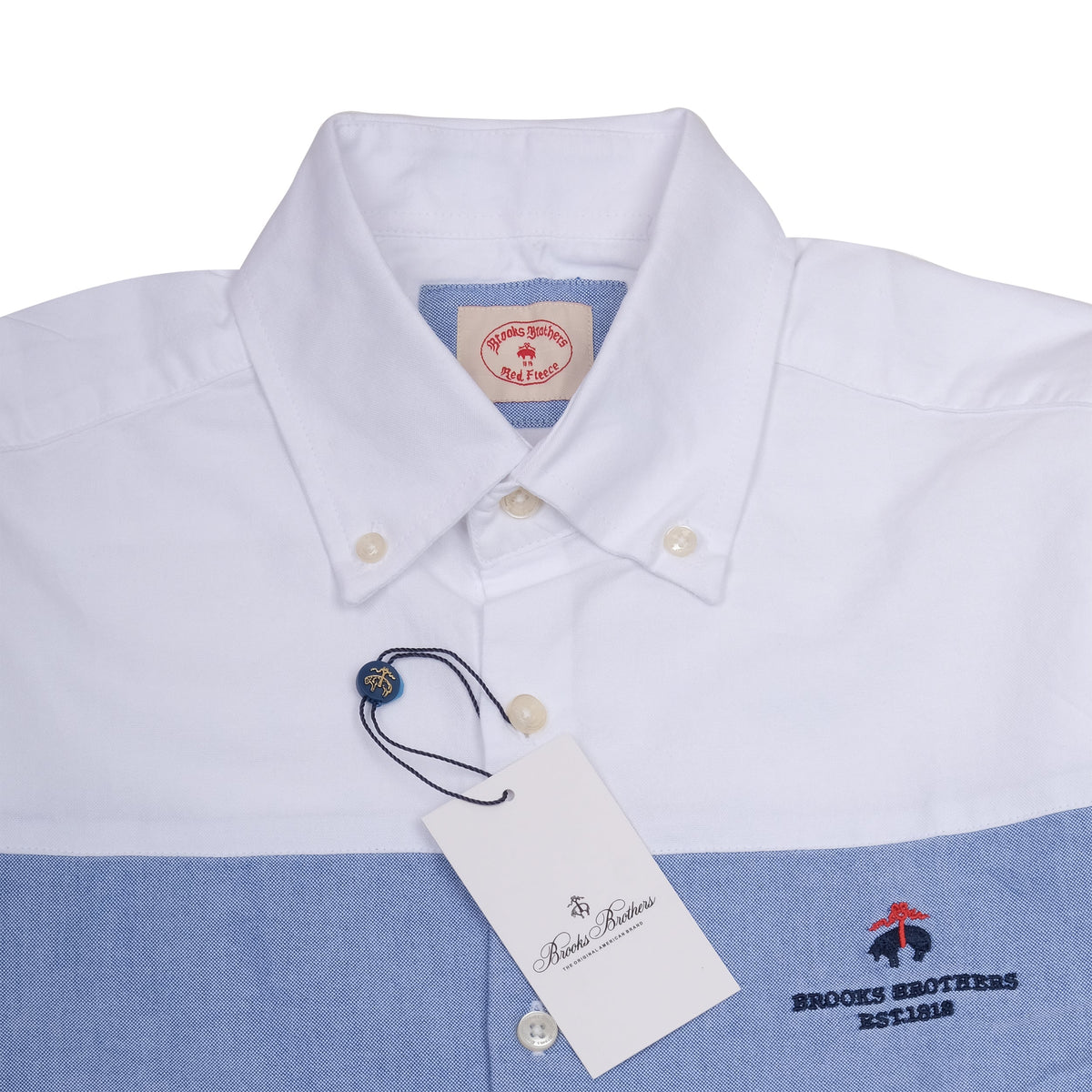 BROOKS BROTHERS Astral Teal Tailored Fit Long Sleeve Button-Up Shirt