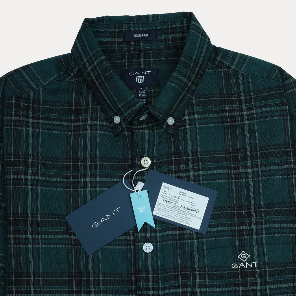 GANT Tech Prep Plaid Long Sleeve Shirt