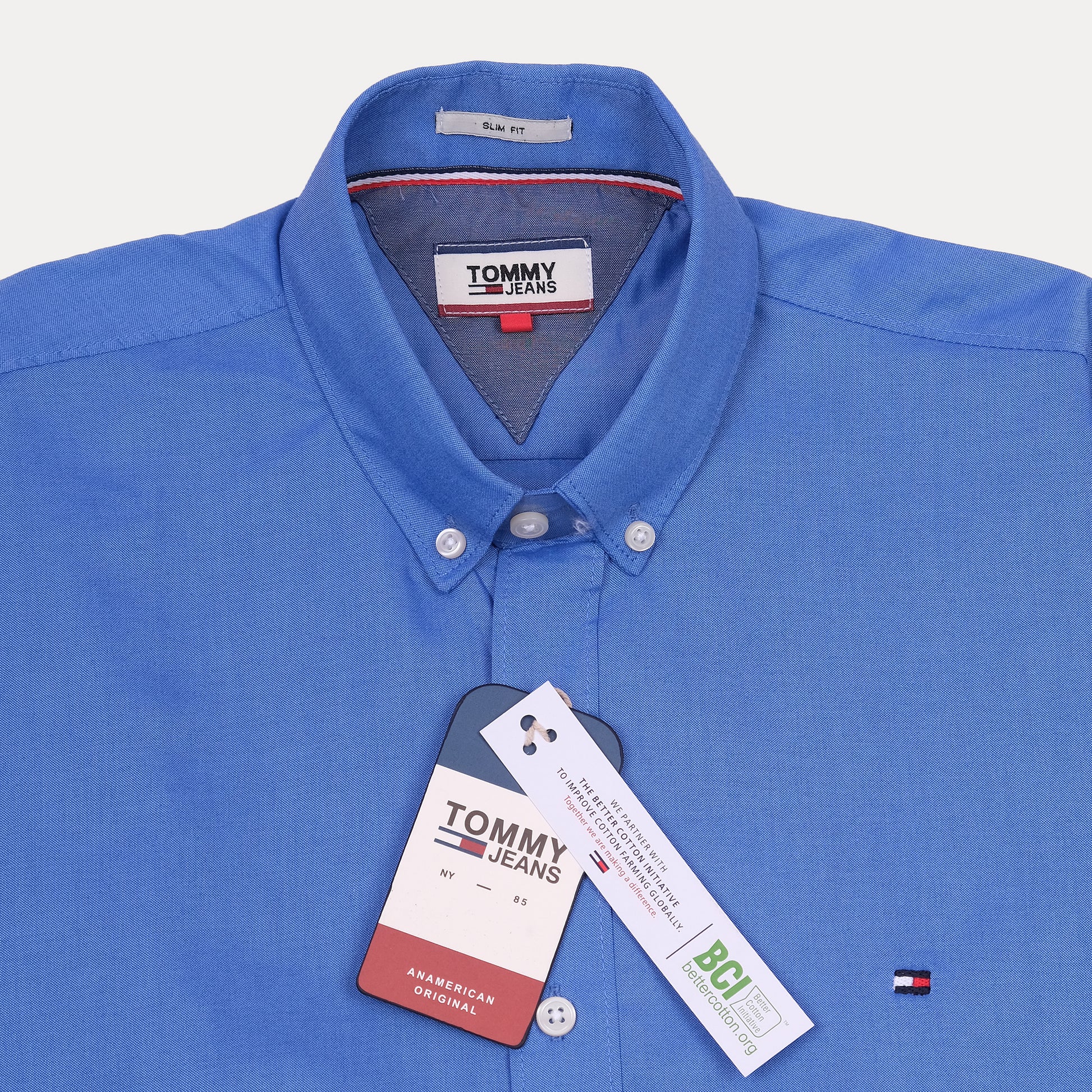Tommy Jeans Effervescent Azure Slim Fit Shirt