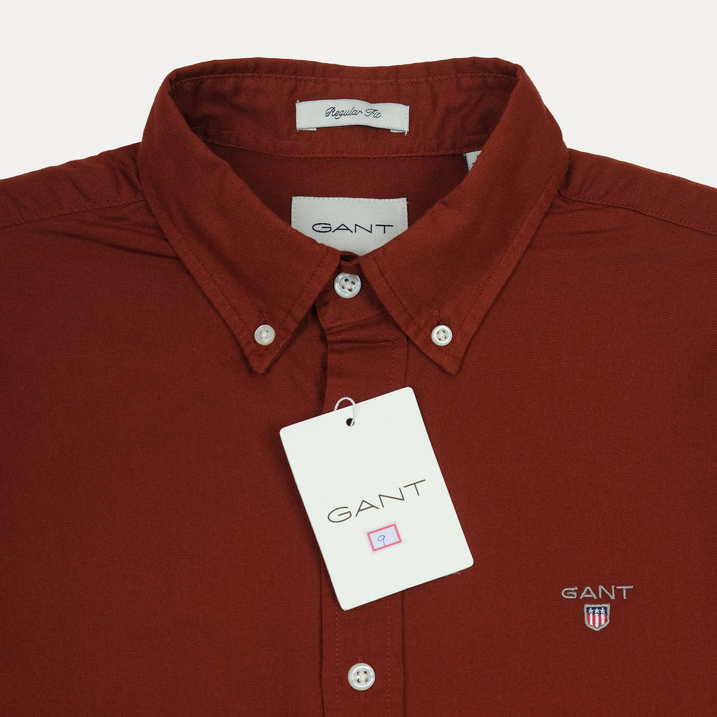 GANT Rustic Red Short-Sleeve Button-Up Shirt