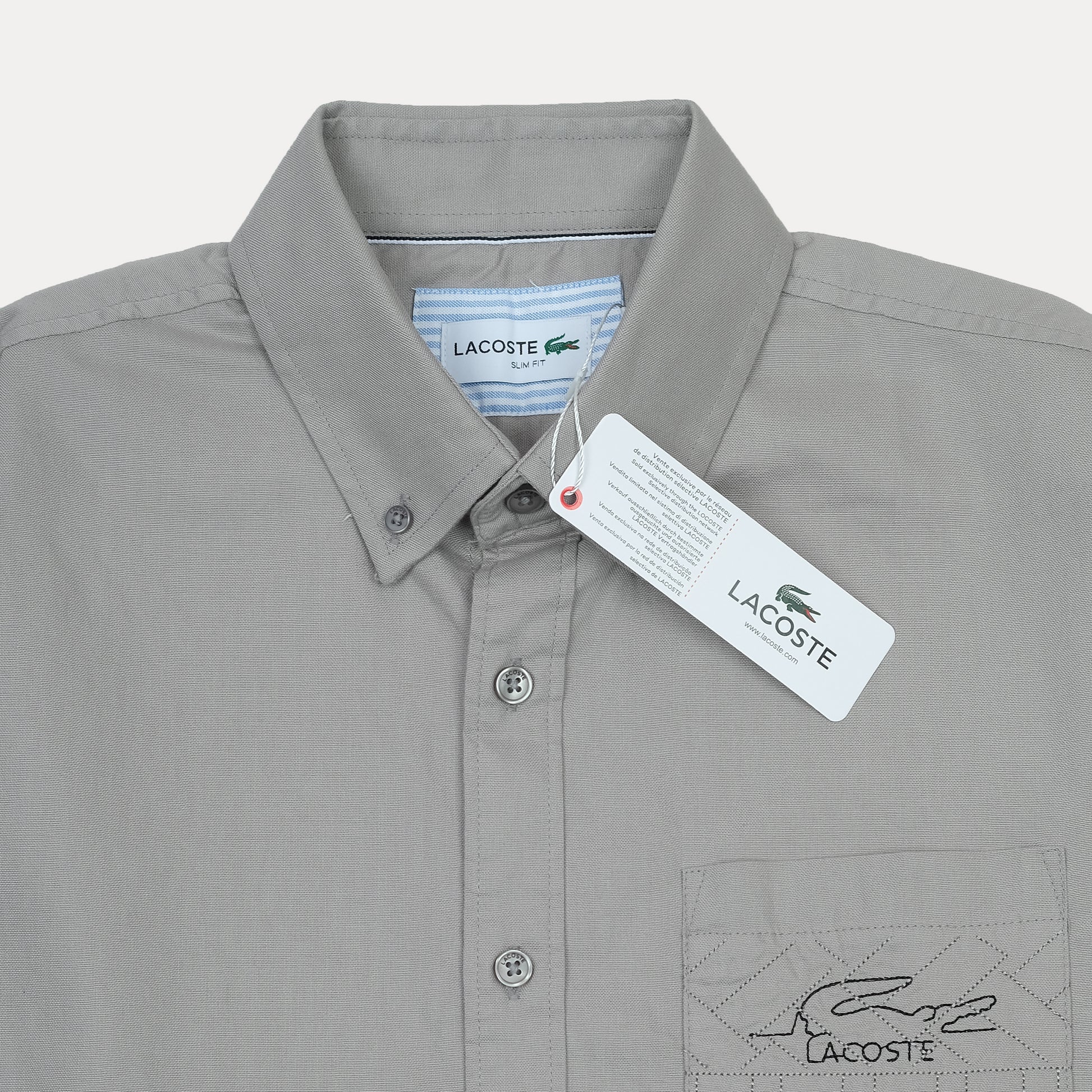 Lacoste Elegant Slate Button-Up Shirt