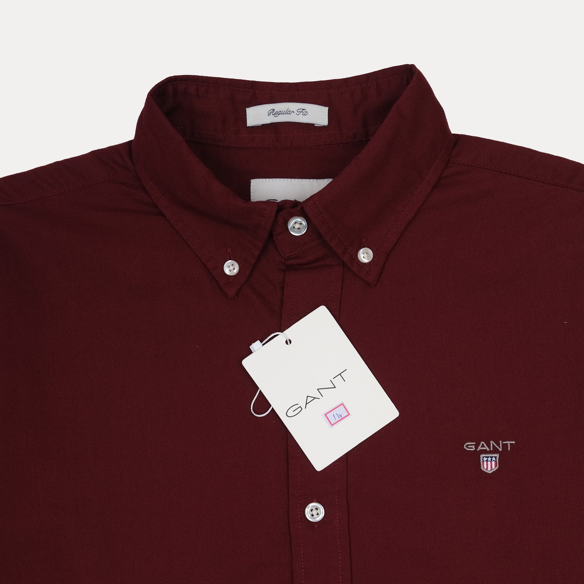 GANT Regal Red Short-Sleeve Button-Up Shirt
