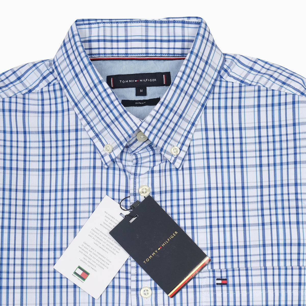 Tommy Hilfiger Classic Fit Blue Check Button-Down Shirt