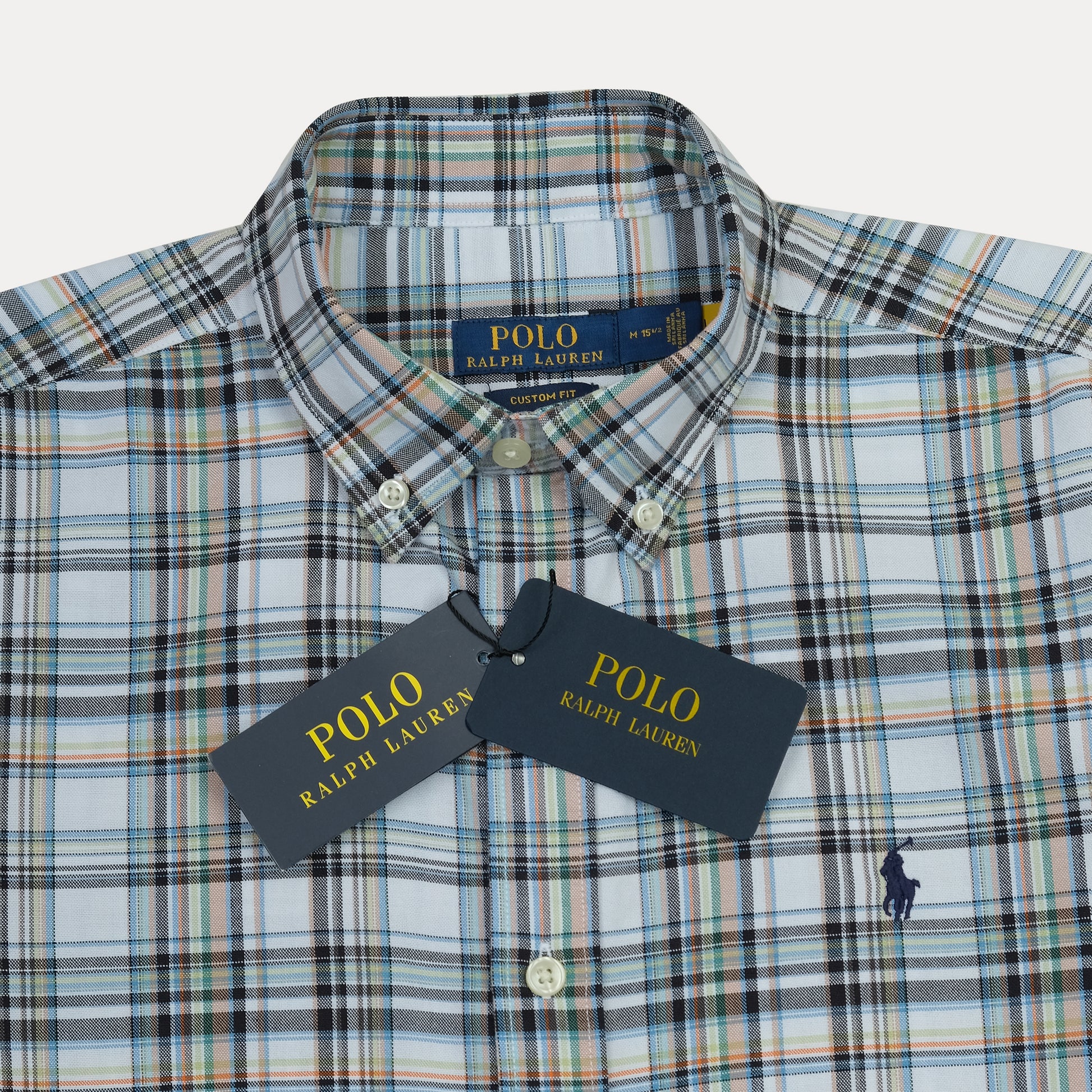 Polo Ralph Lauren Custom Fit Plaid Shirt in Serene Sky