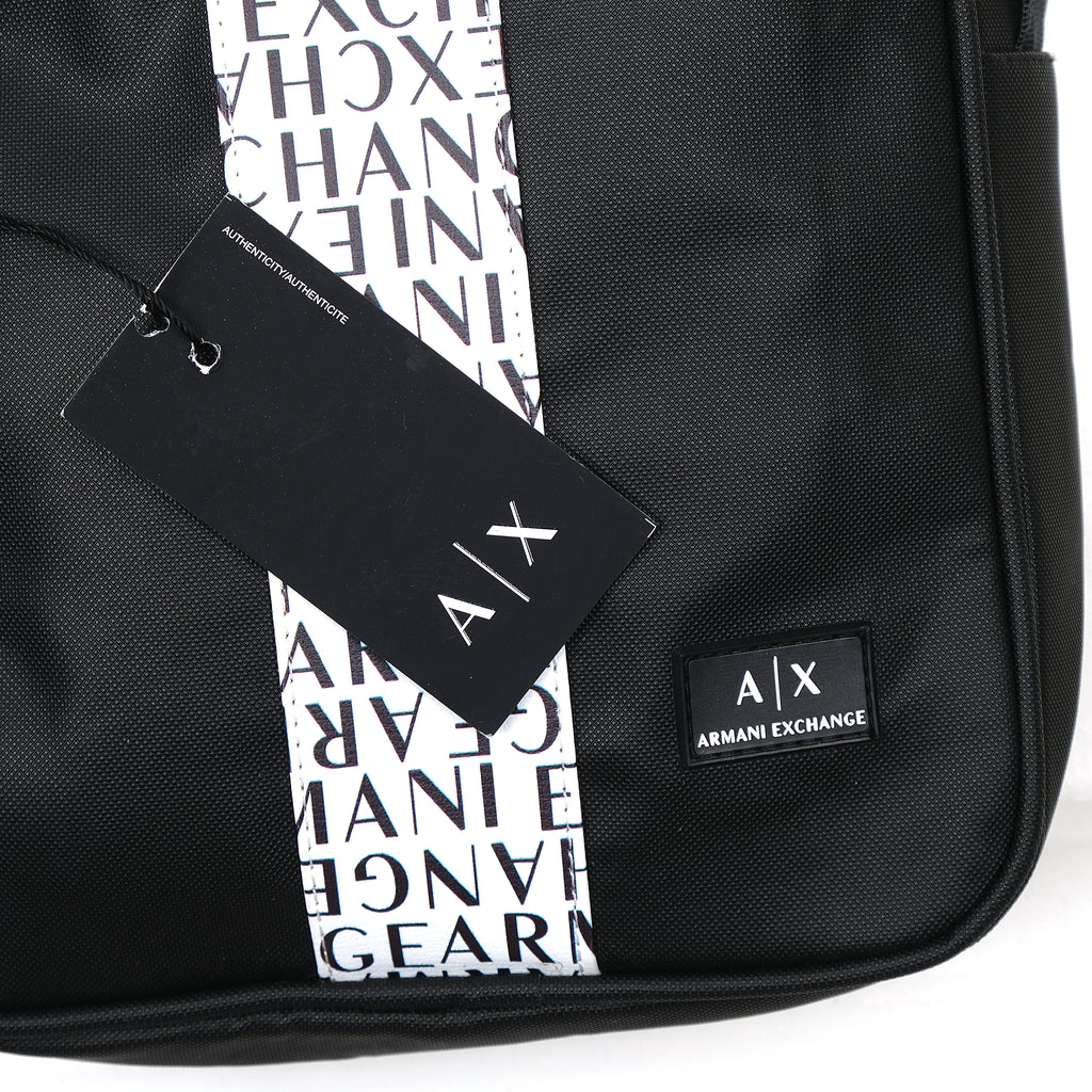 Armani Exchange Sleek Urban Messenger Bag in Midnight Black