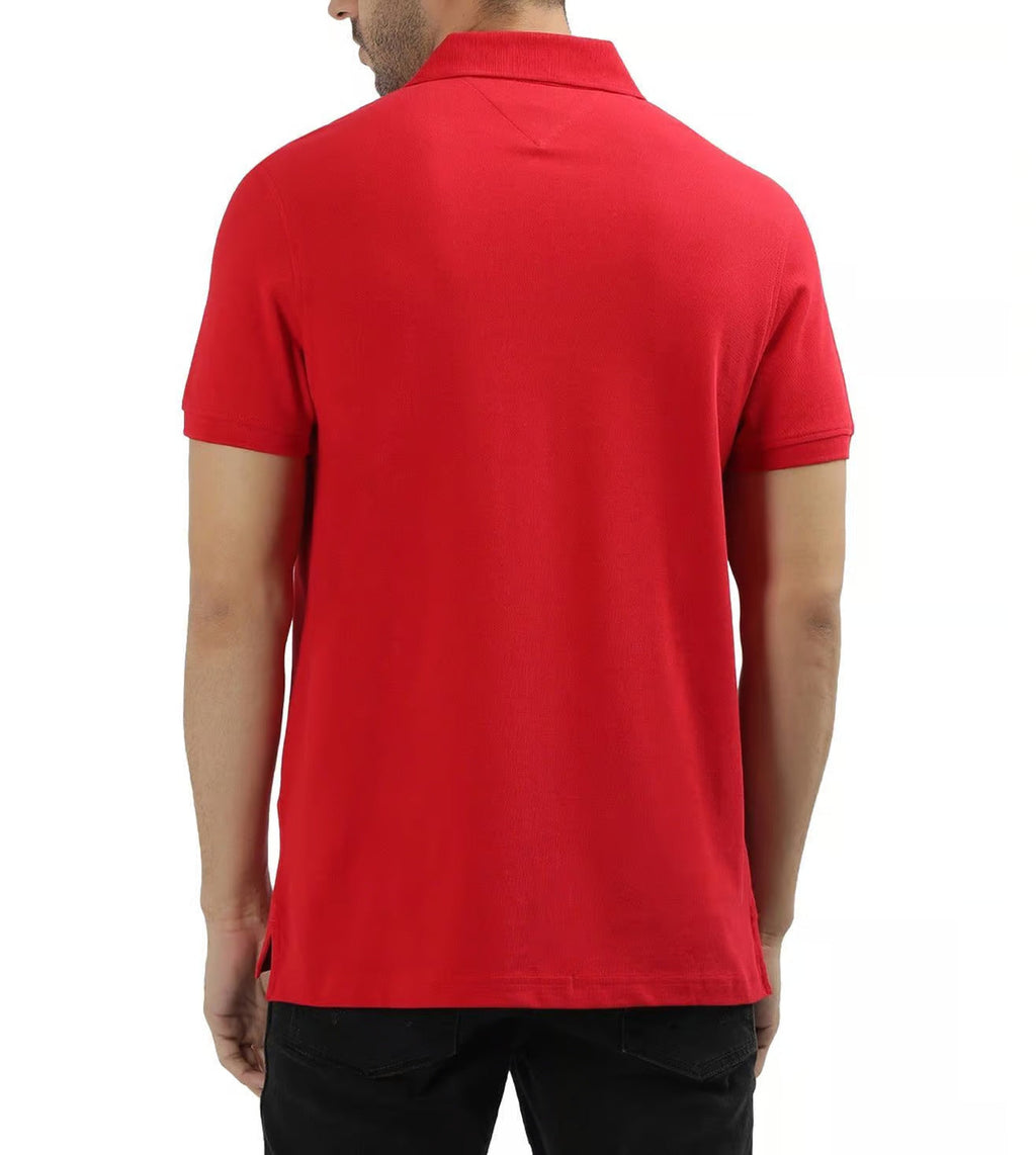 TOMMY HILFIGER Ember Red Classic Fit Short Sleeve Polo Shirt