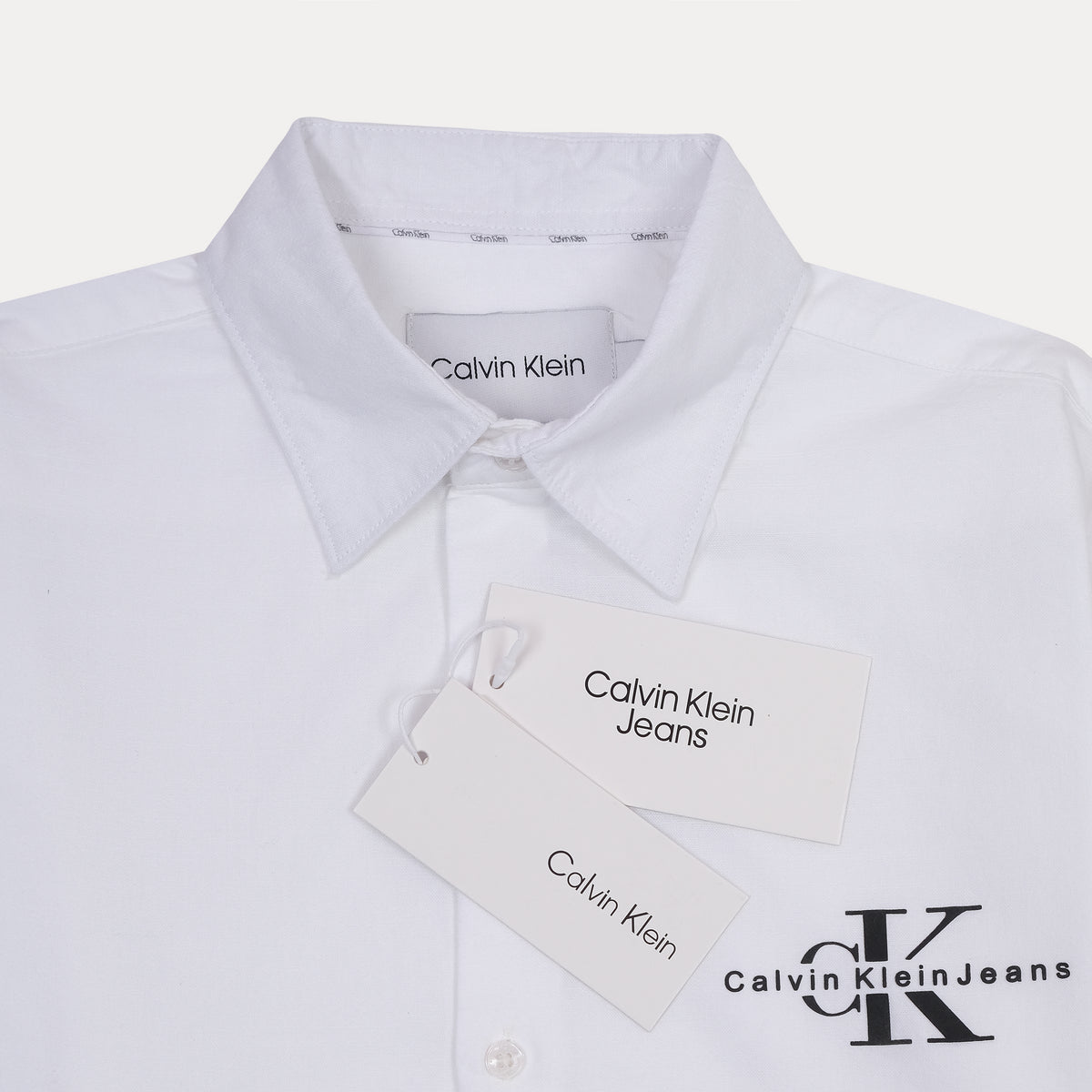 Calvin Klein Effortlessly Chic White Button-Up Shirt