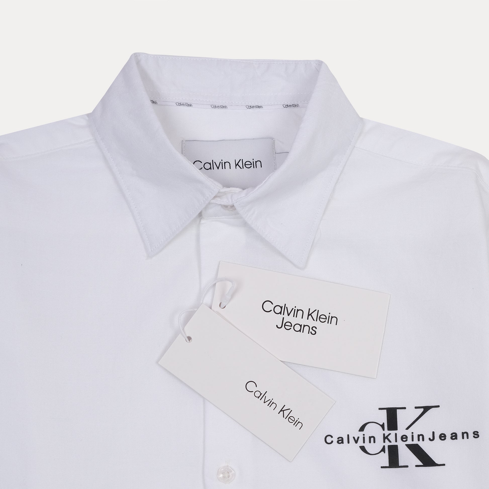 Calvin Klein Effortlessly Chic White Button-Up Shirt