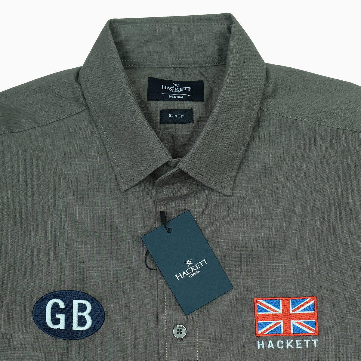 HACKETT GB Patchwork Long Sleeve Shirt